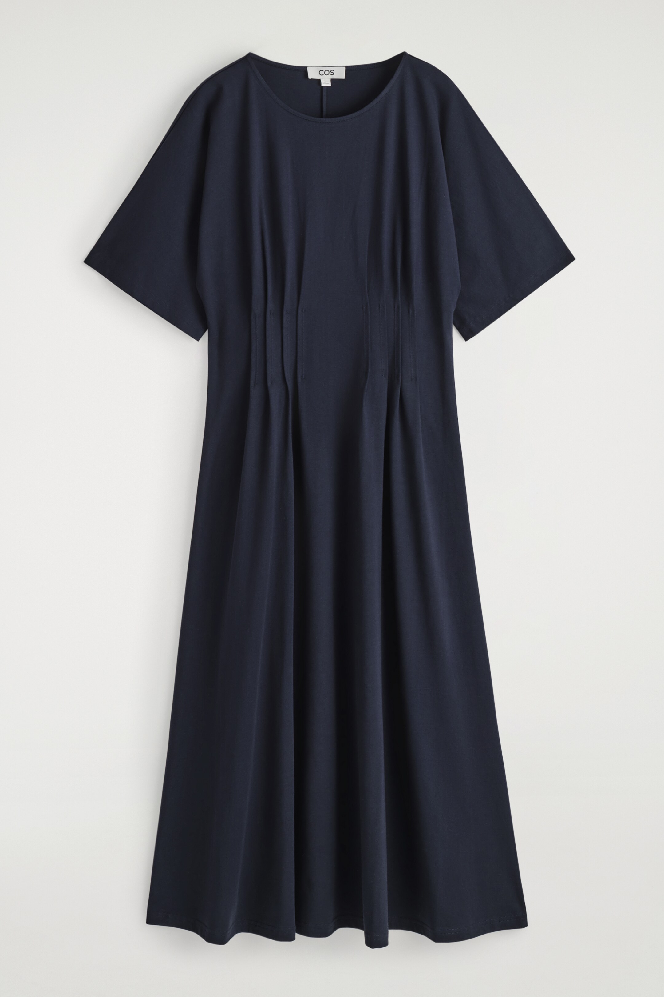 Agrandir l'image: ROBE MIDI NERVURÉE EN COTON - BLEU MARINE - FEMME | H&M CH 5