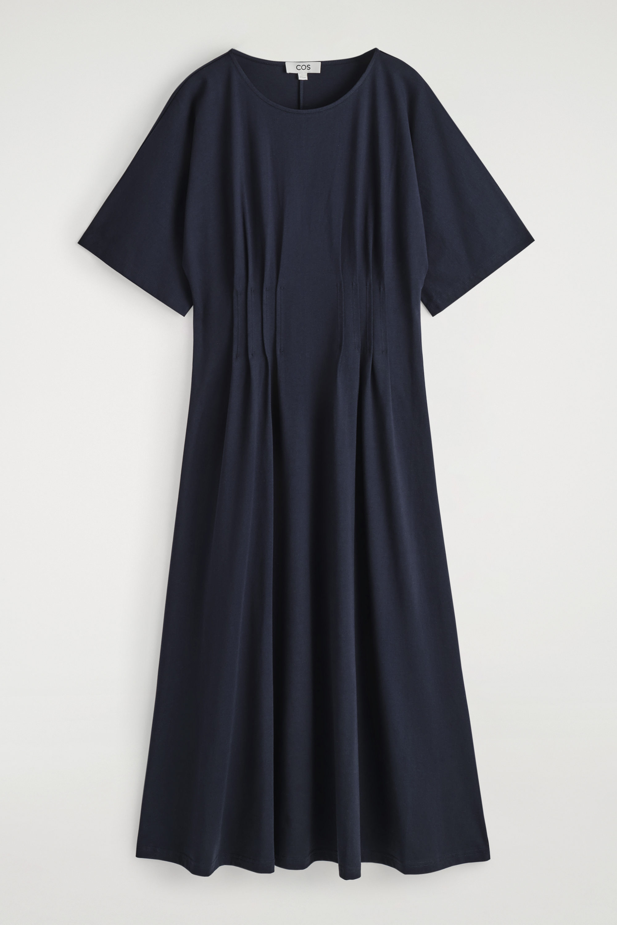 POWER-SHOULDER T-SHIRT DRESS - BLACK | COS