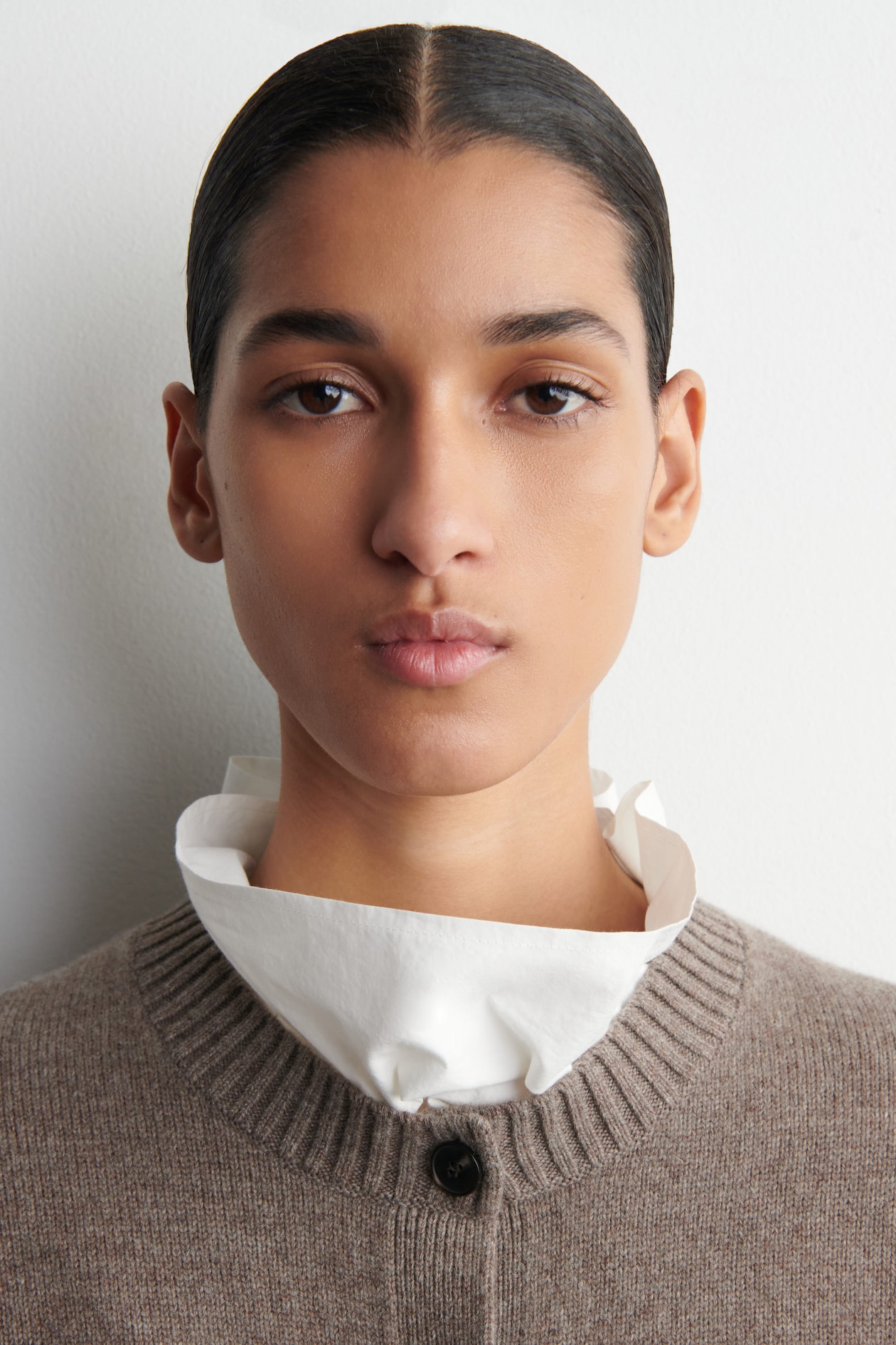 MERINO WOOL SWEATER — BEIGE MÉLANGE