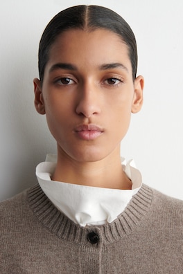 MERINO WOOL SWEATER — BEIGE MÉLANGE 5