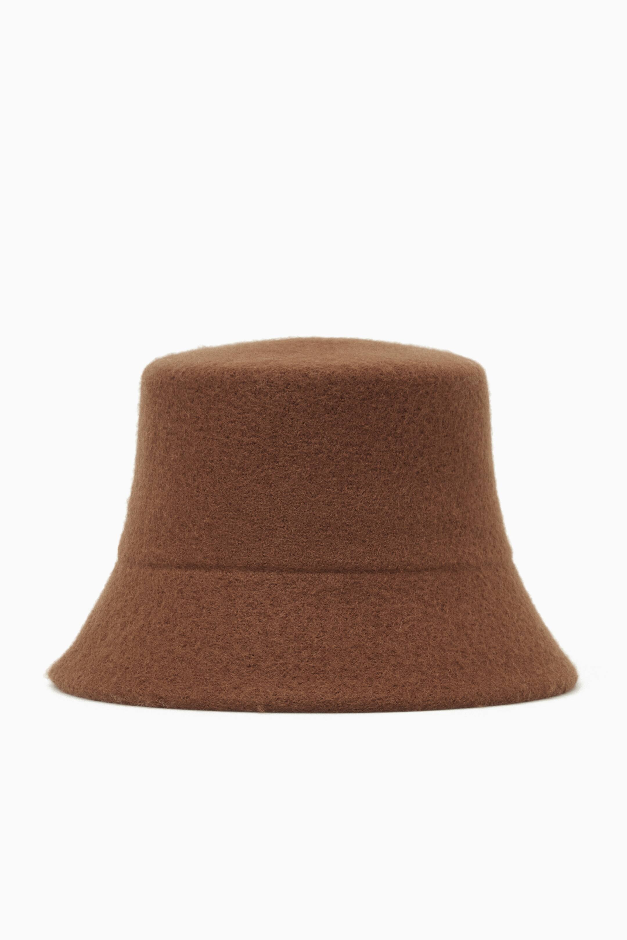 Näytä suurempi kuva: MOULDED WOOL BUCKET HAT - BROWN - NAISET | H&M FI 1