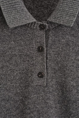 MERINO WOOL POLO SHIRT — GREY MÉLANGE 7