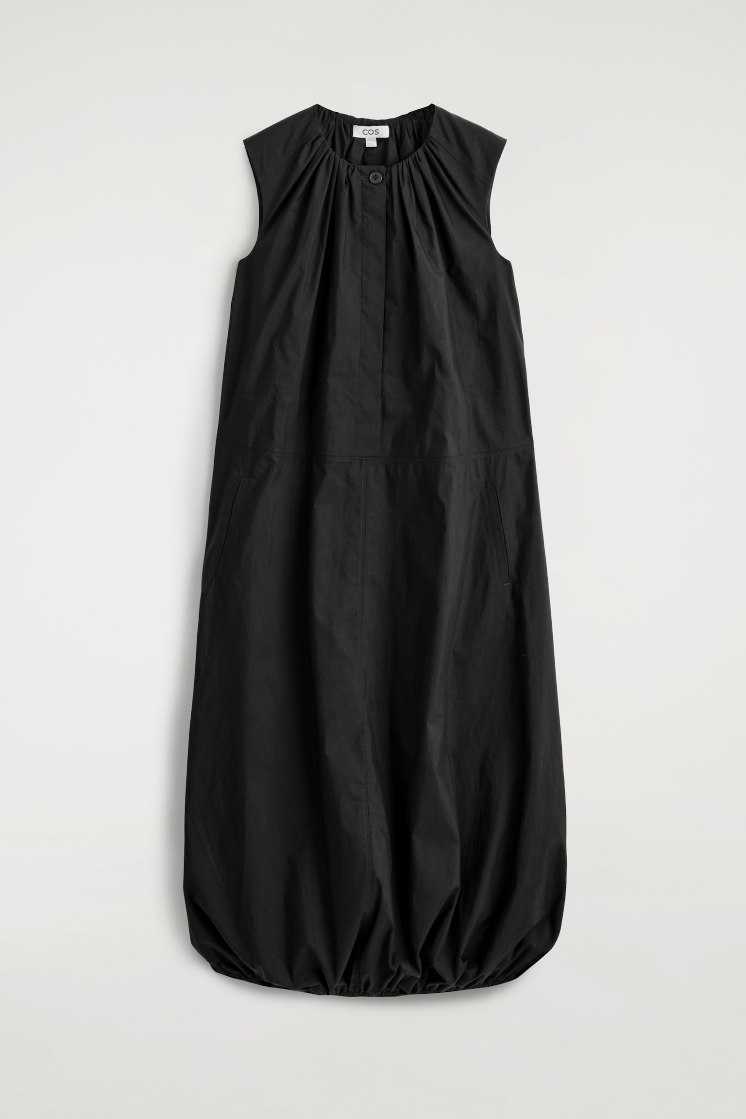 ABITO MIDI CON ORLO A PALLONCINO - VERDE SCURO - 2