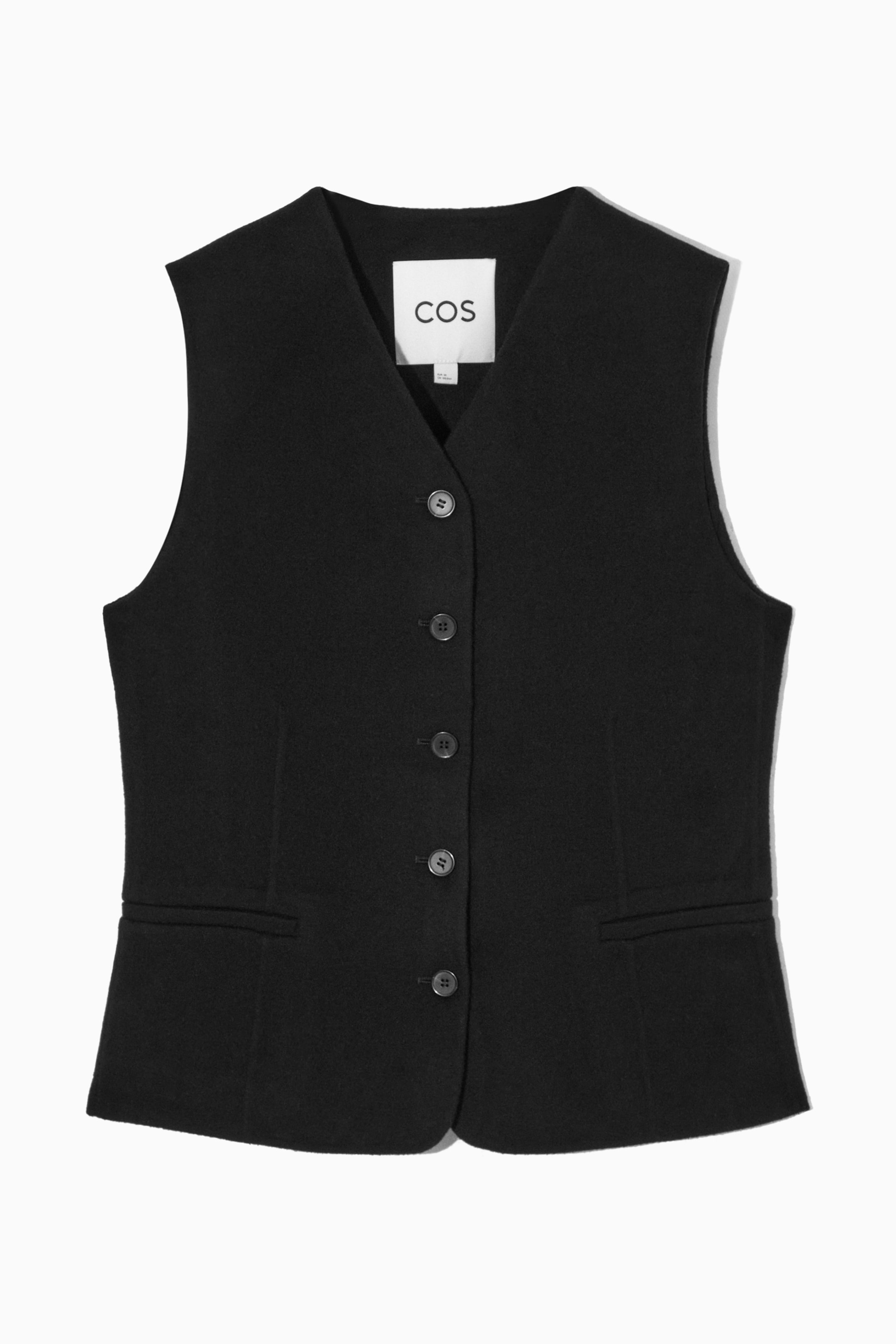 Ingrandisci l'immagine: DOUBLE-FACED WOOL WAISTCOAT - BLACK - DONNA | H&M CH 1