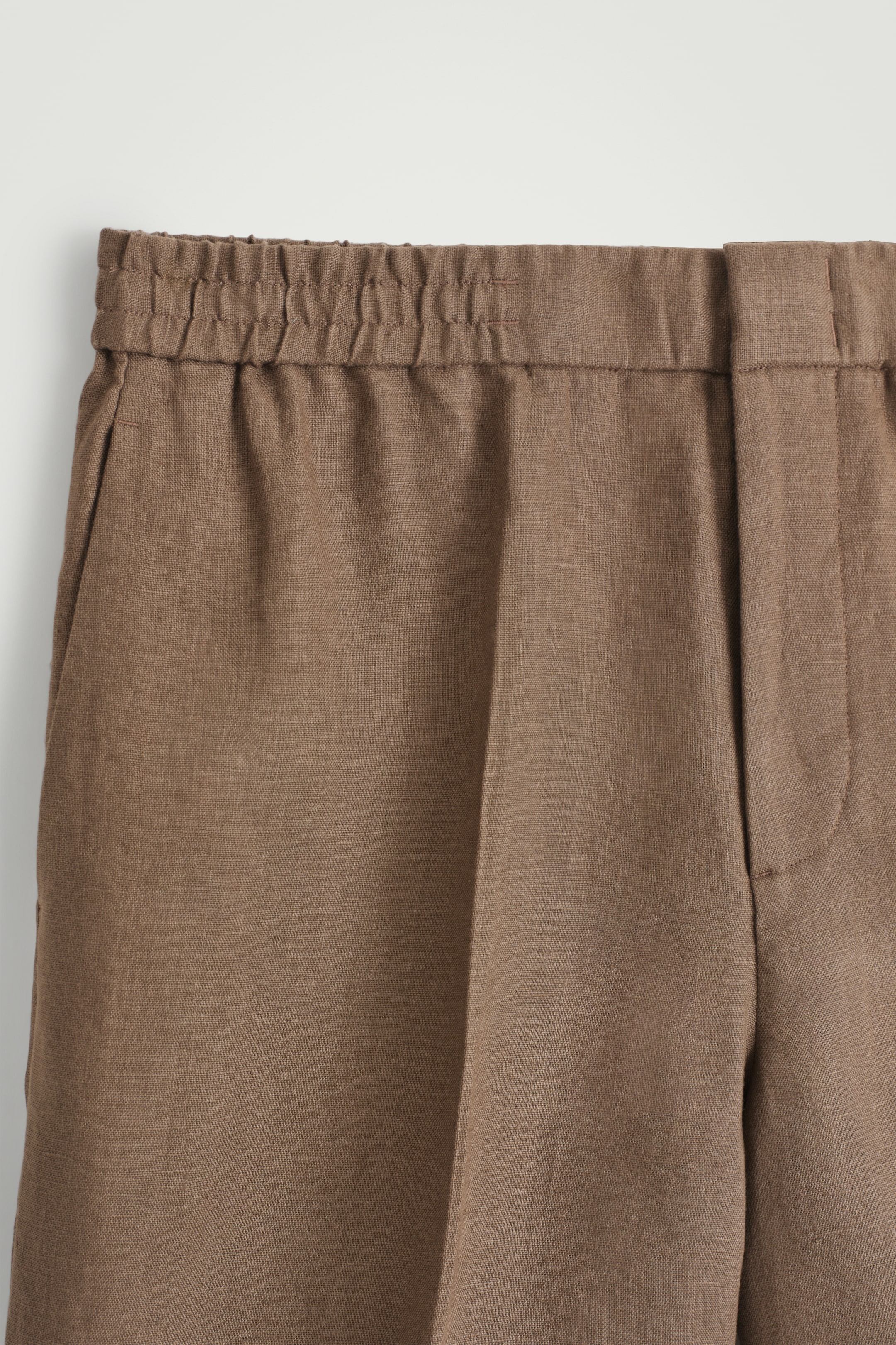 View larger image: ELASTICATED LINEN SHORTS - BROWN - Men | H&M GB 7