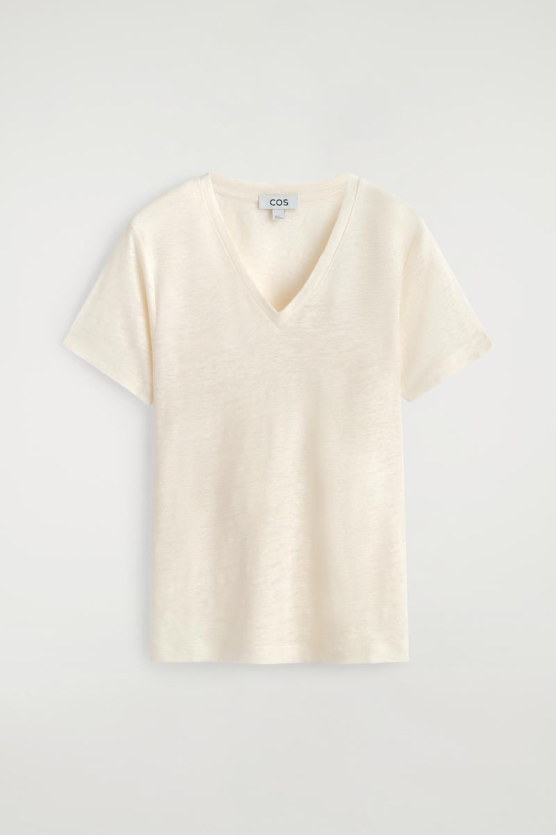 V-Neck Linen T-Shirt