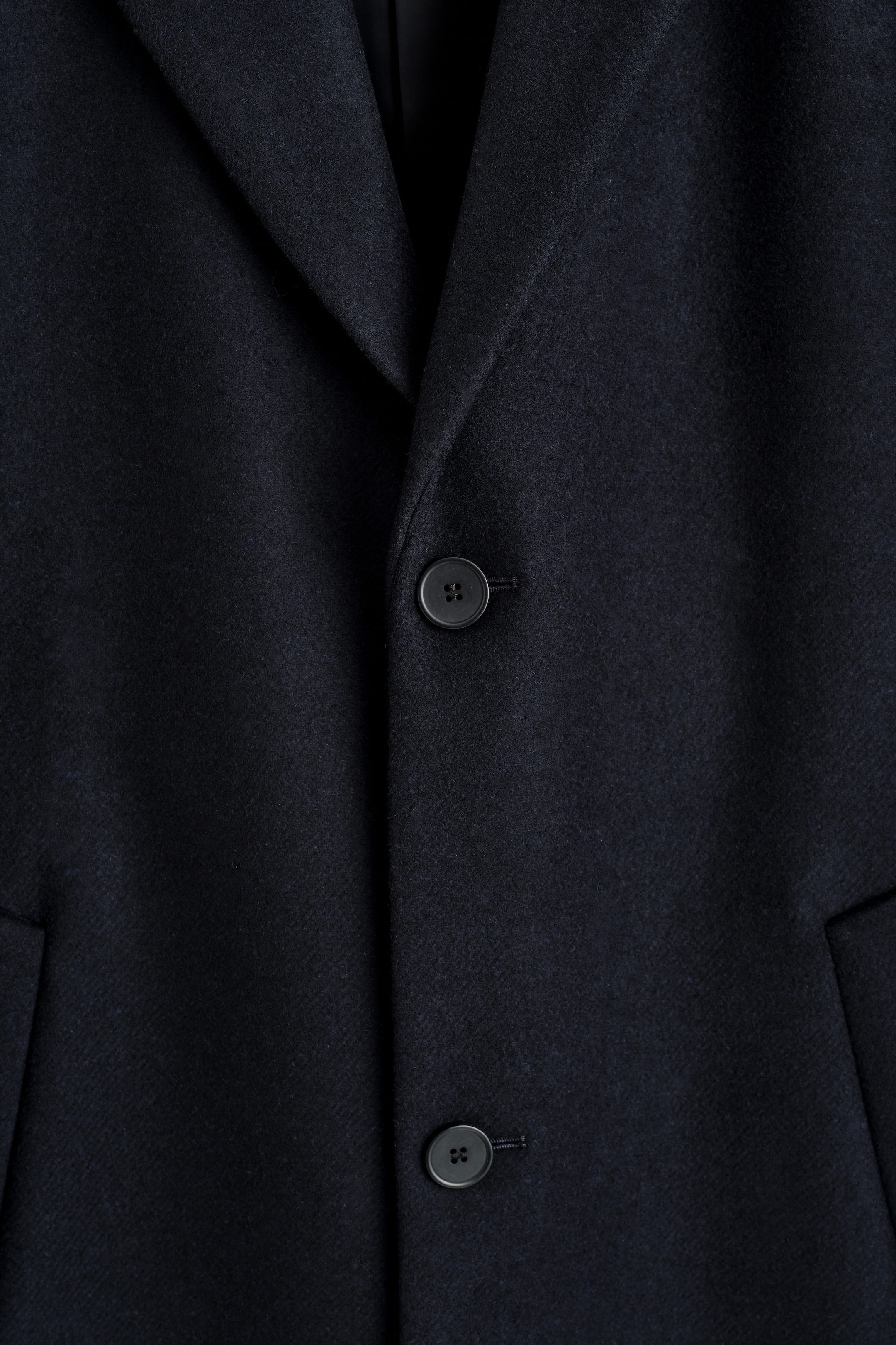 SINGLE-BREASTED WOOL COAT