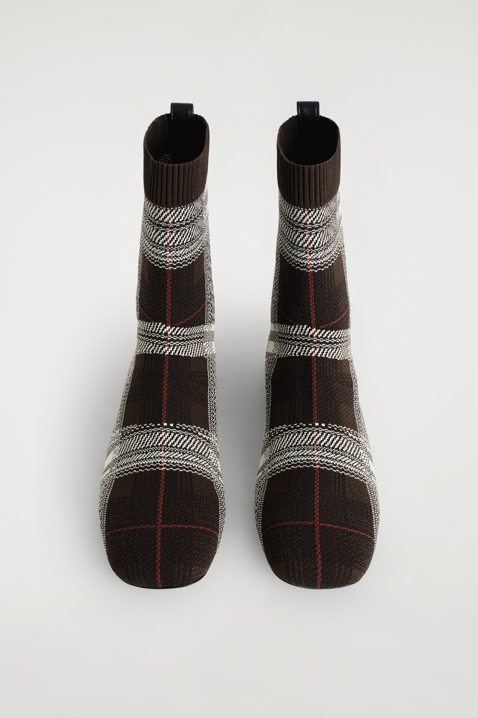 CHECKED KNITTED SOCK BOOTS - thumbnail 2