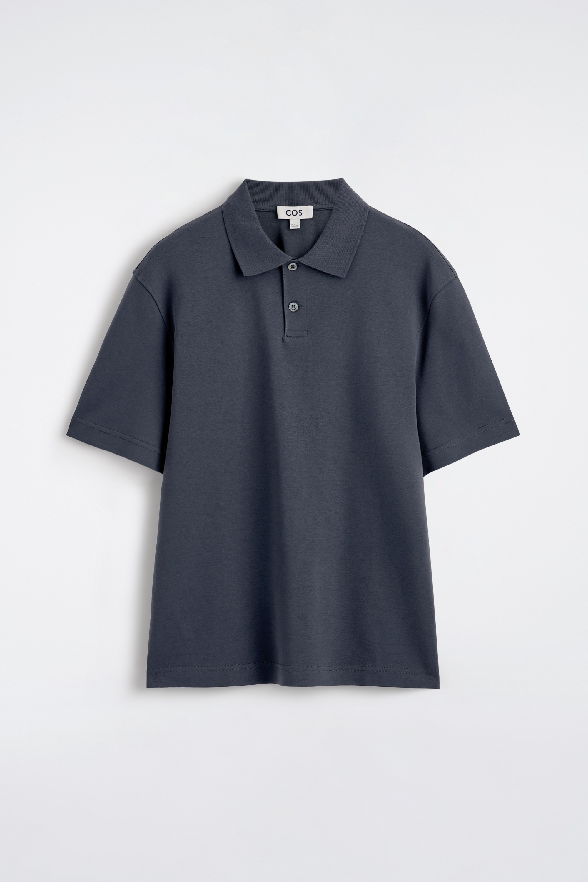TRICOU POLO DIN BUMBAC INTERLOCK - GRI ÎNCHIS/BEJ ÎNCHIS