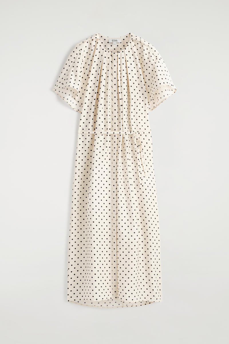Pleated Belted Midi Dress