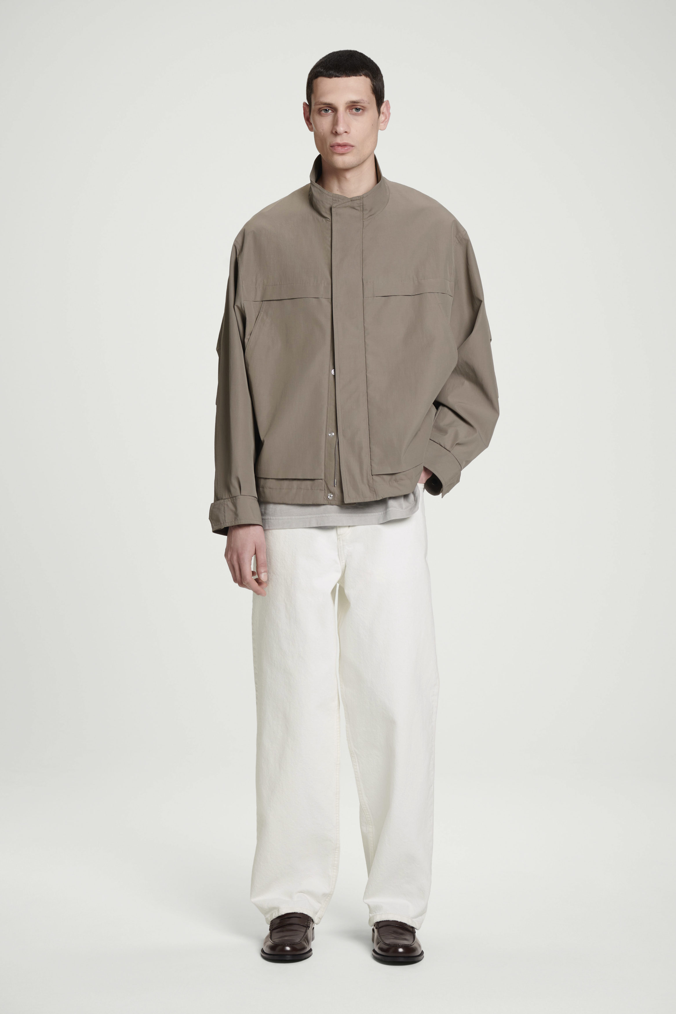 TWILL UTILITY BOMBER JACKET - MOLE | COS US