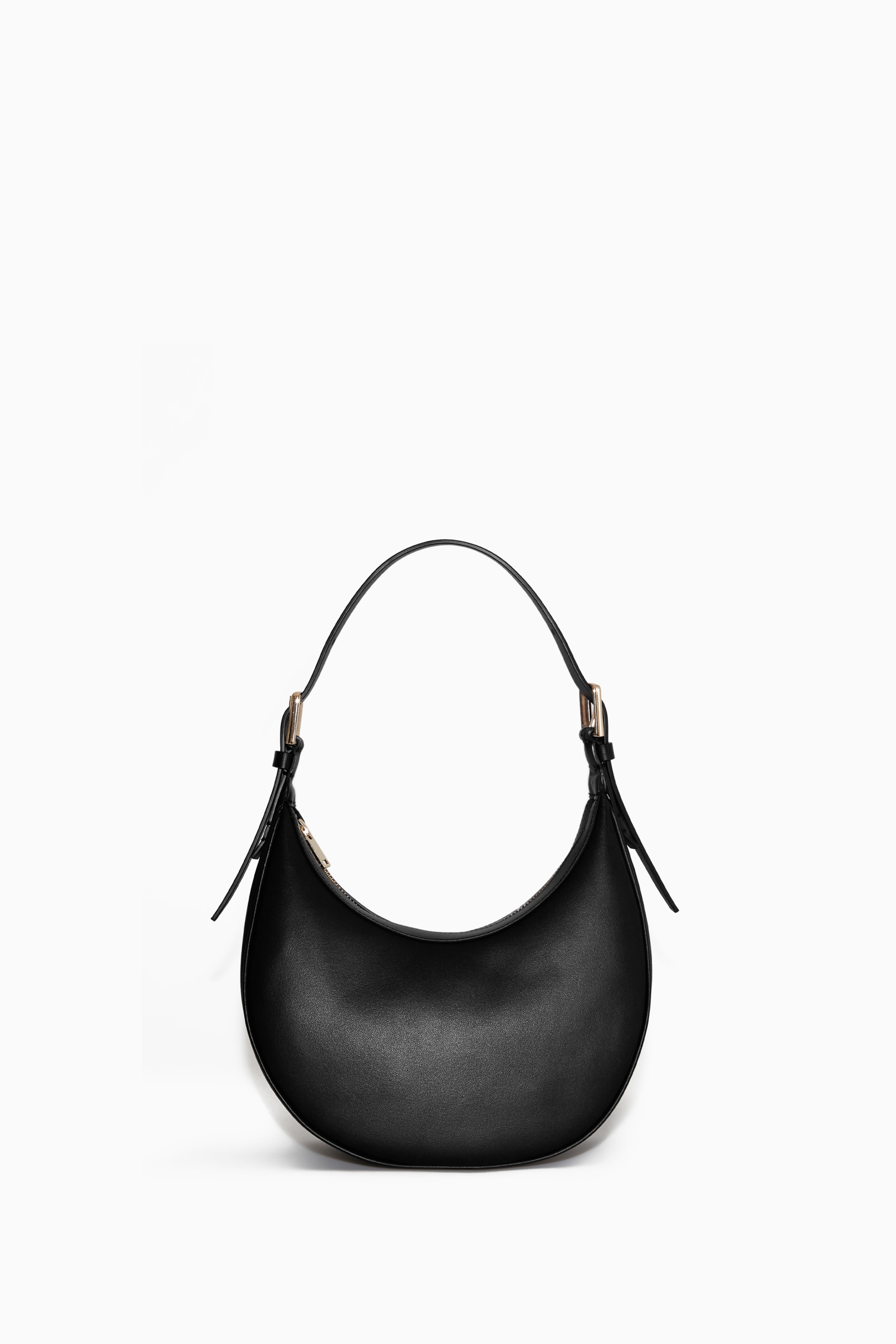 Agrandir l'image: PETIT SAC DEMI-LUNE - CUIR - NOIR - FEMME | H&M CH 1