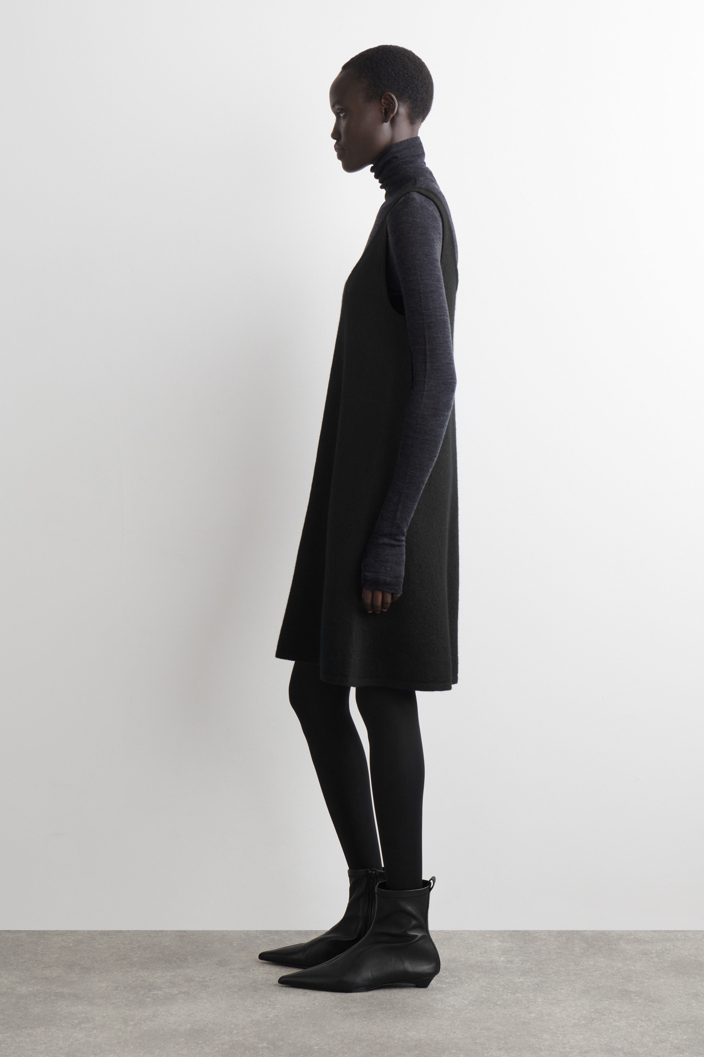 Cos BOILED-WOOL A-LINE MINI DRESS | King's Cross