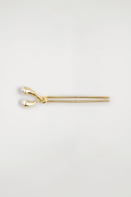 FRESHWATER PEARL HAIR PIN — GOLD 3