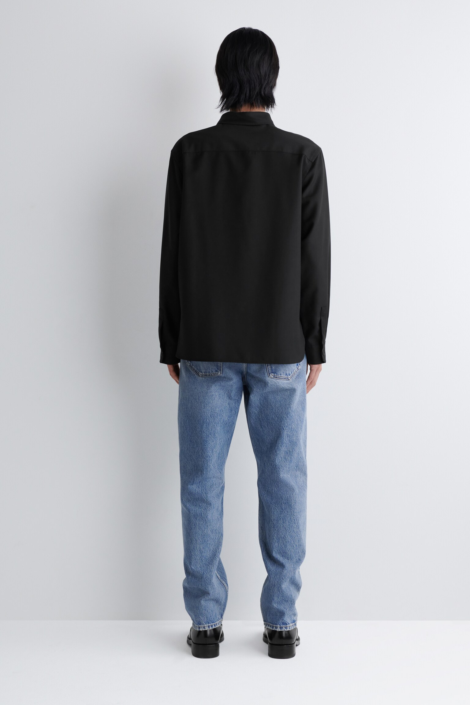 CAMISA DE LANA MERINO - NEGRO - 3