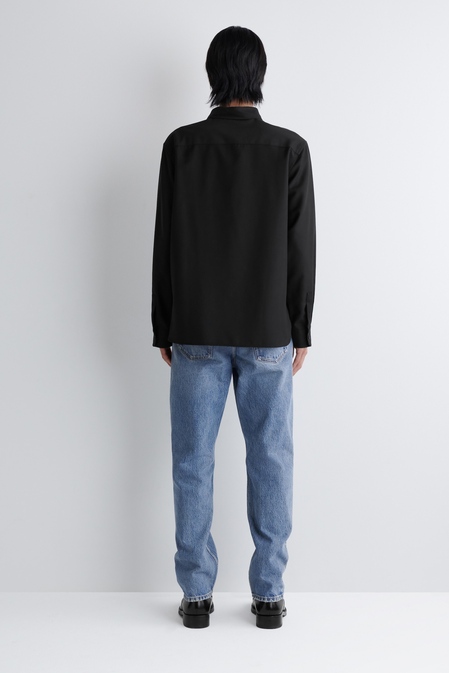 CAMISA DE LANA MERINO - NEGRO - 5