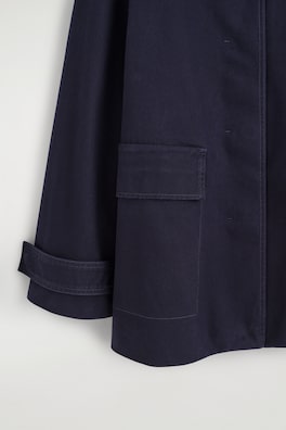 COTTON-TWILL MOCK-NECK JACKET — NAVY 8