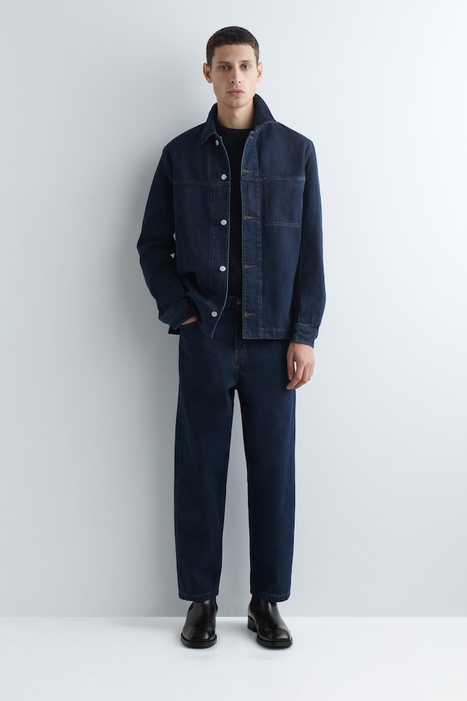DENIM OVERSHIRT — DARK BLUE