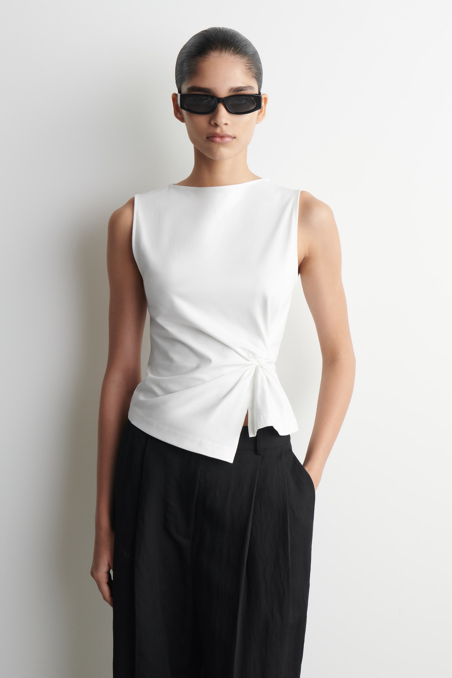 חולצת ג'רזי עם פיתול - 1