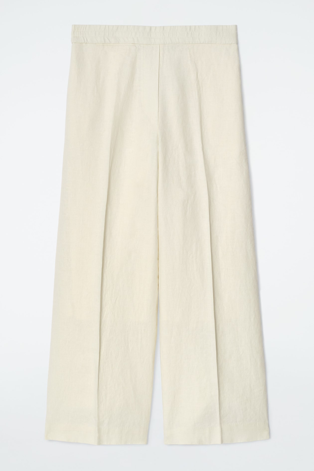 STRAIGHT-LEG TAILORED LINEN TROUSERS