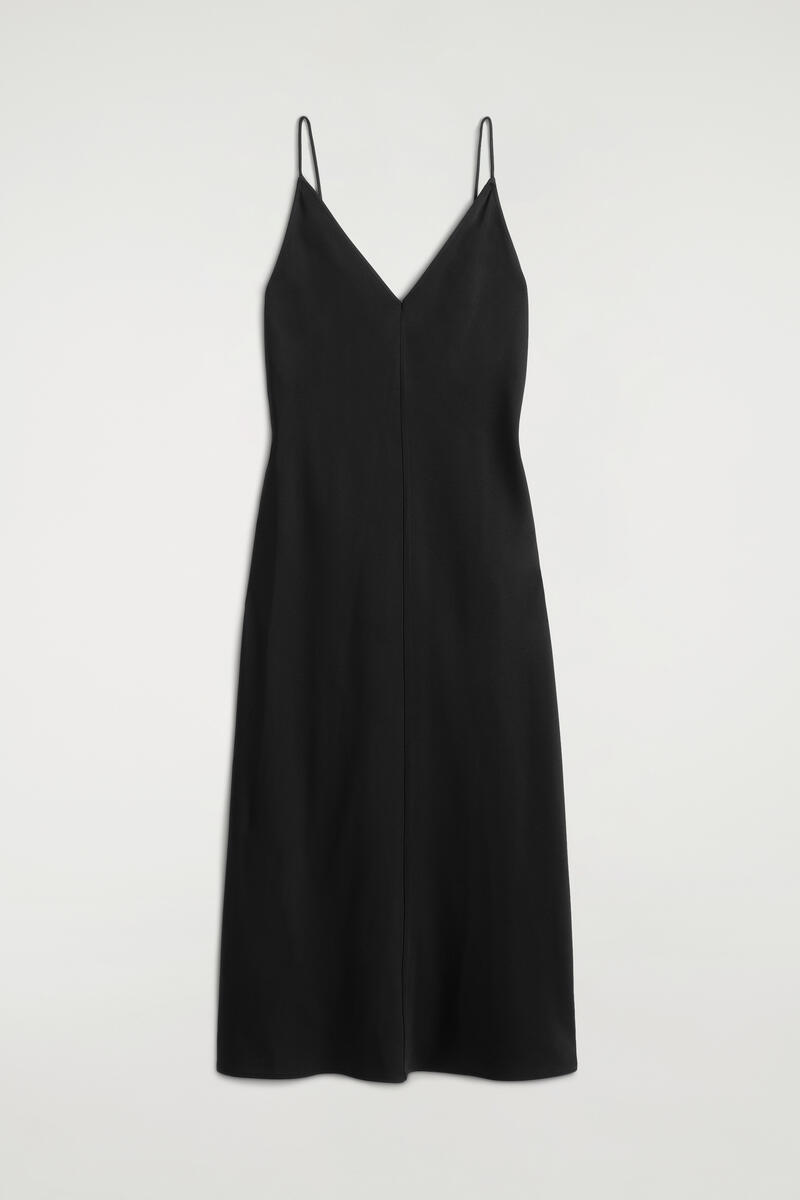 Crepe Midi Slip Dress