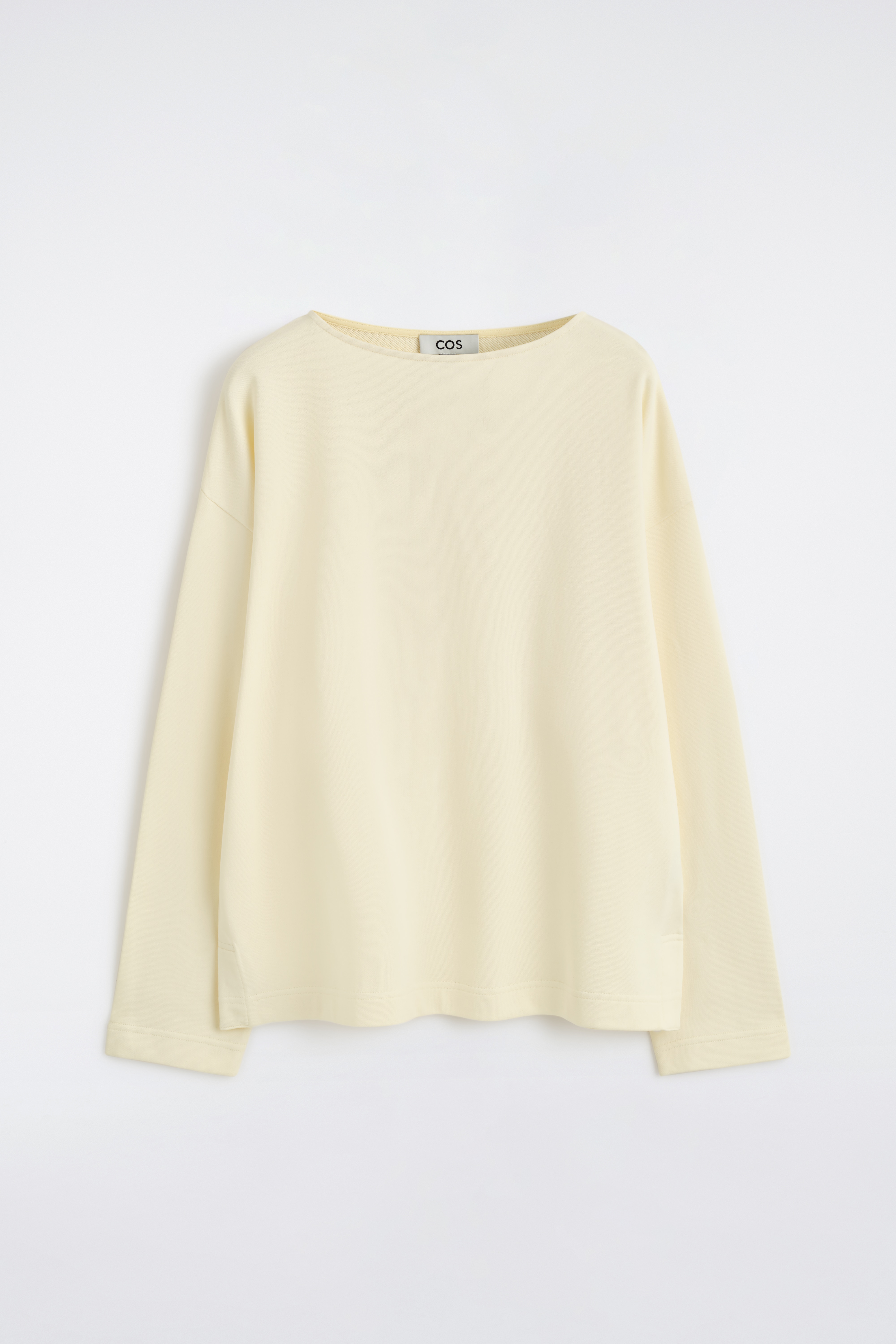 OVERSIZED BOAT-NECK SWEATSHIRT - BUTTER YELLOW