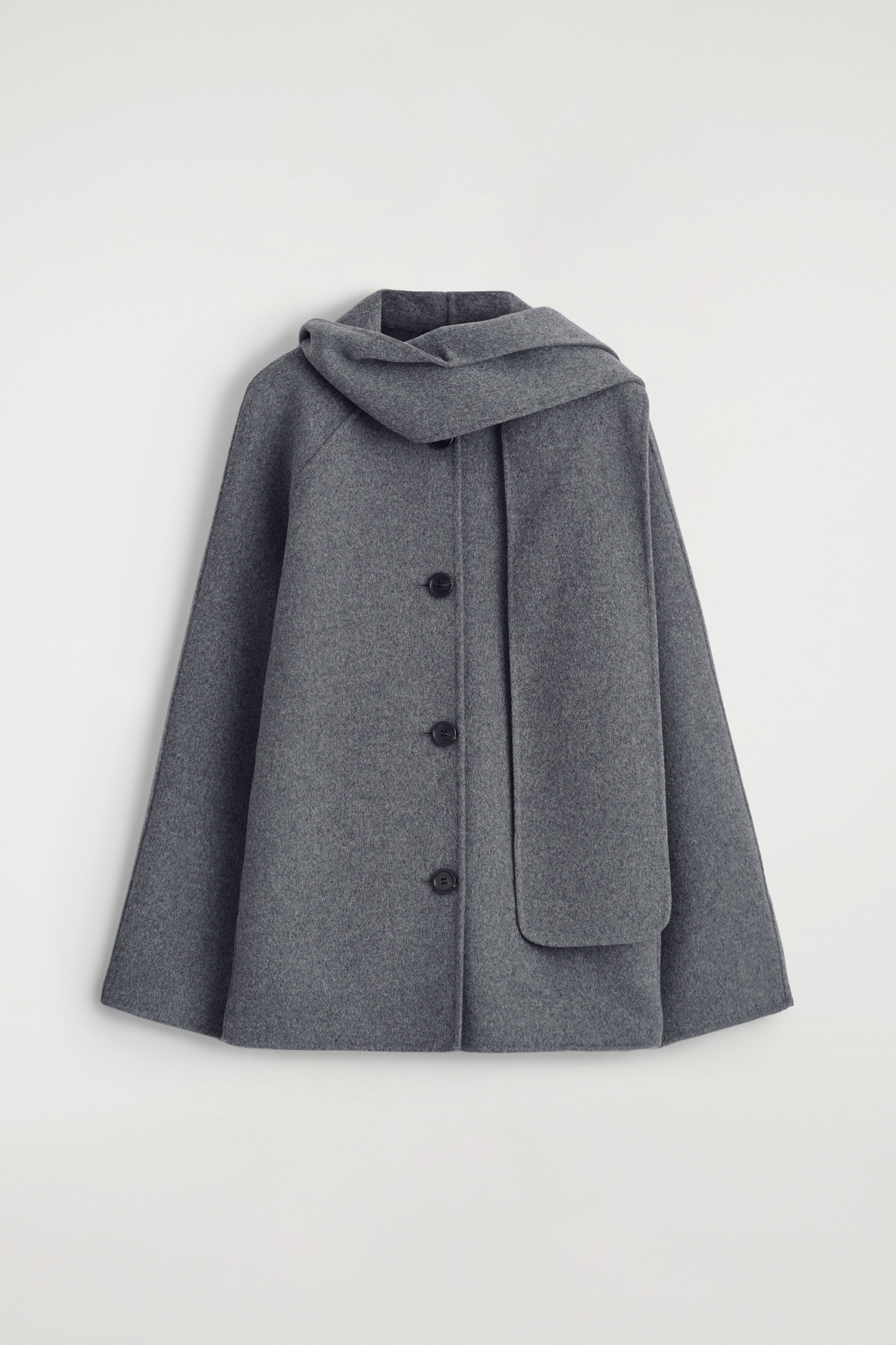 ジャケット TOP IN DOUBLE FACED WOOL TRICOTINE 2B06B383Z.33NK DOUBLE-FACED WOOL JACKET - BLACK | COS