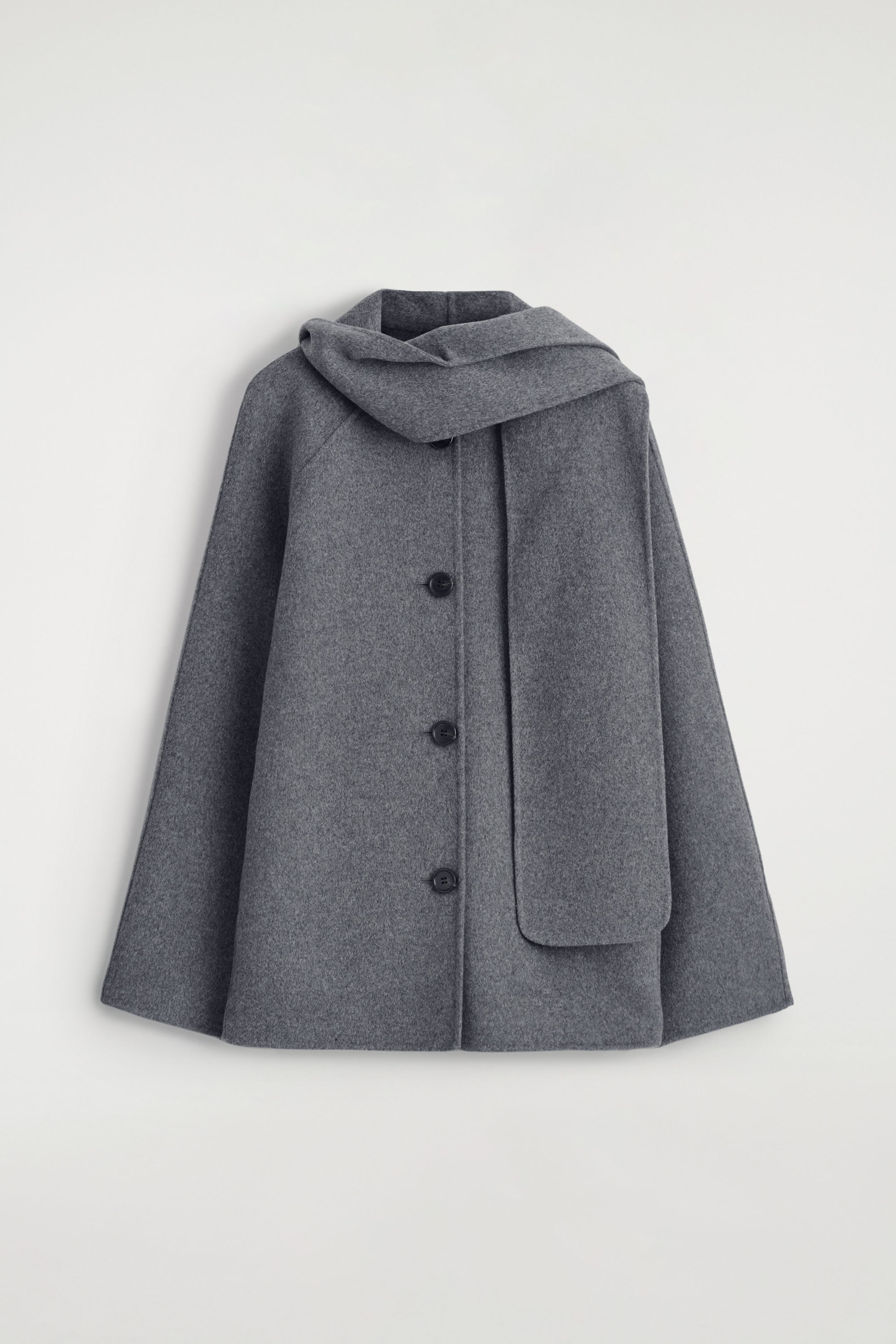 DOUBLE-FACED WOOL SCARF JACKET