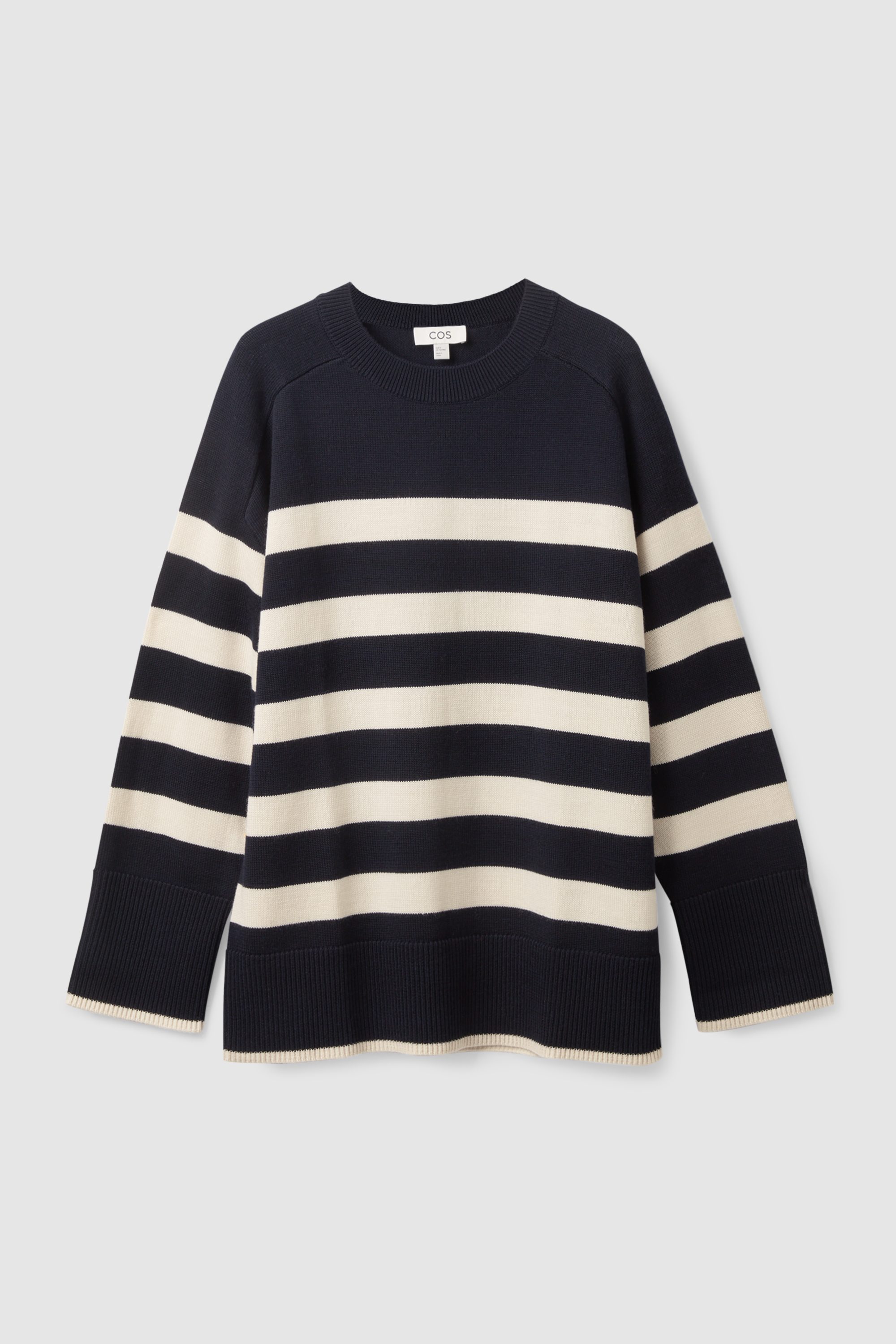 売れ筋商品|||ウィアードフィッシュ ニット&セーター レディース アウター REKA LIGHTWEIGHT STRIPED CREW NECK  - Jumper - navy Buy Weird Fish Cream Reka Lightweight Striped Crew Neck
