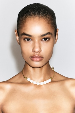 FRESHWATER PEARL CUFF NECKLACE — GOLD 1