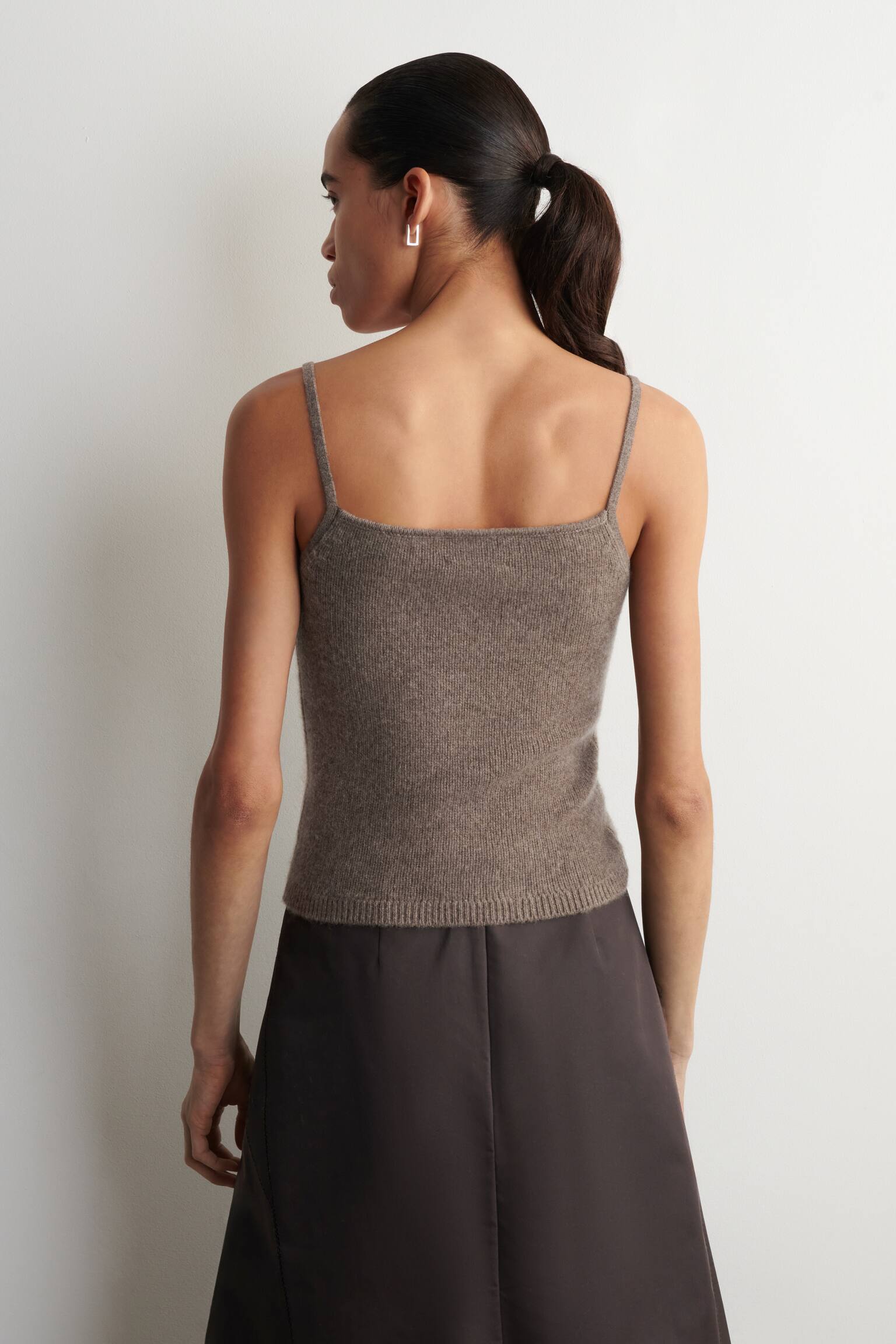 CASHMERE TANKTOP - BROWN MÉLANGE - 9