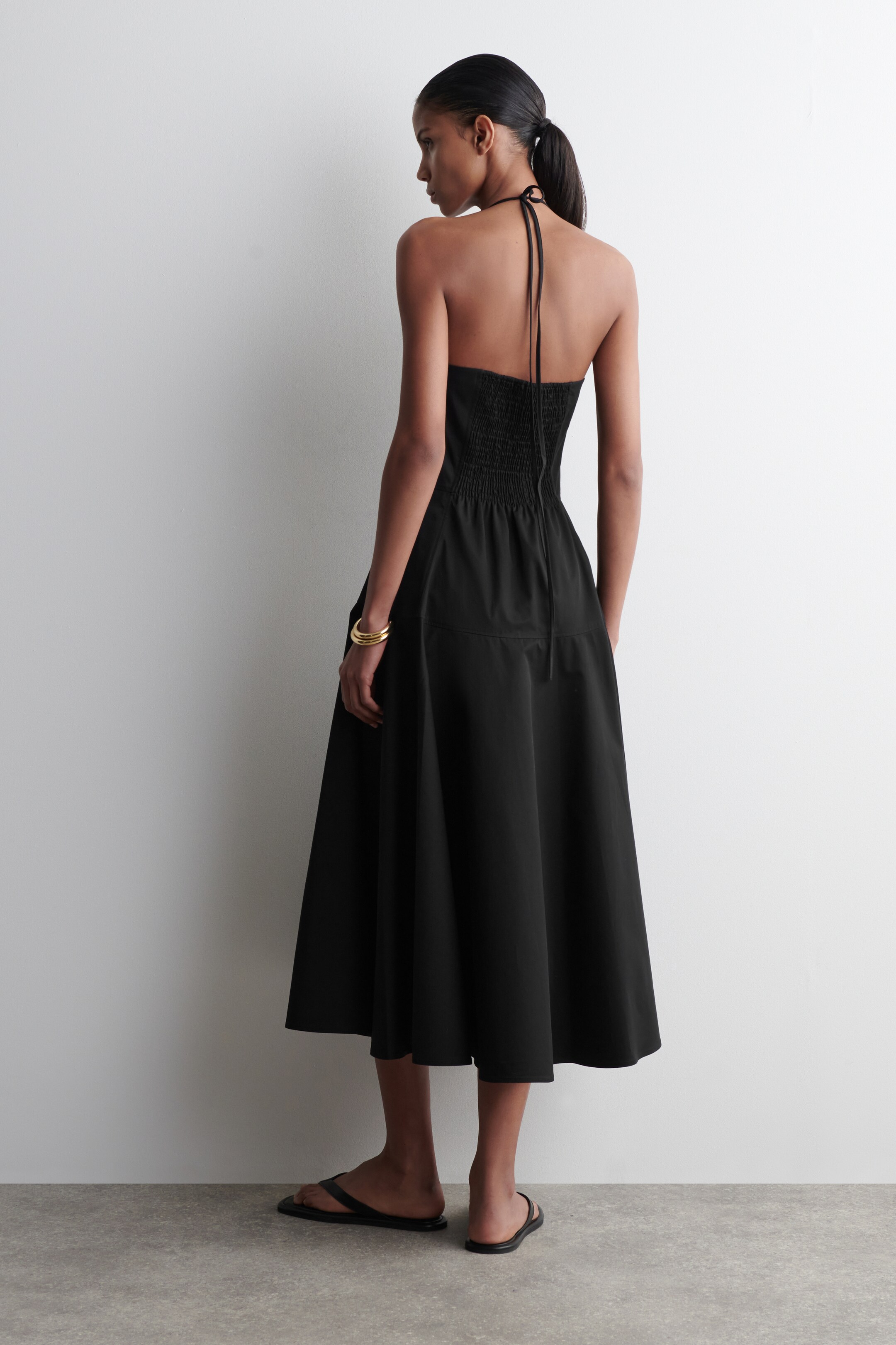 View larger image: PIMA COTTON HALTERNECK DRESS - BLACK - Ladies | H&M GB 3