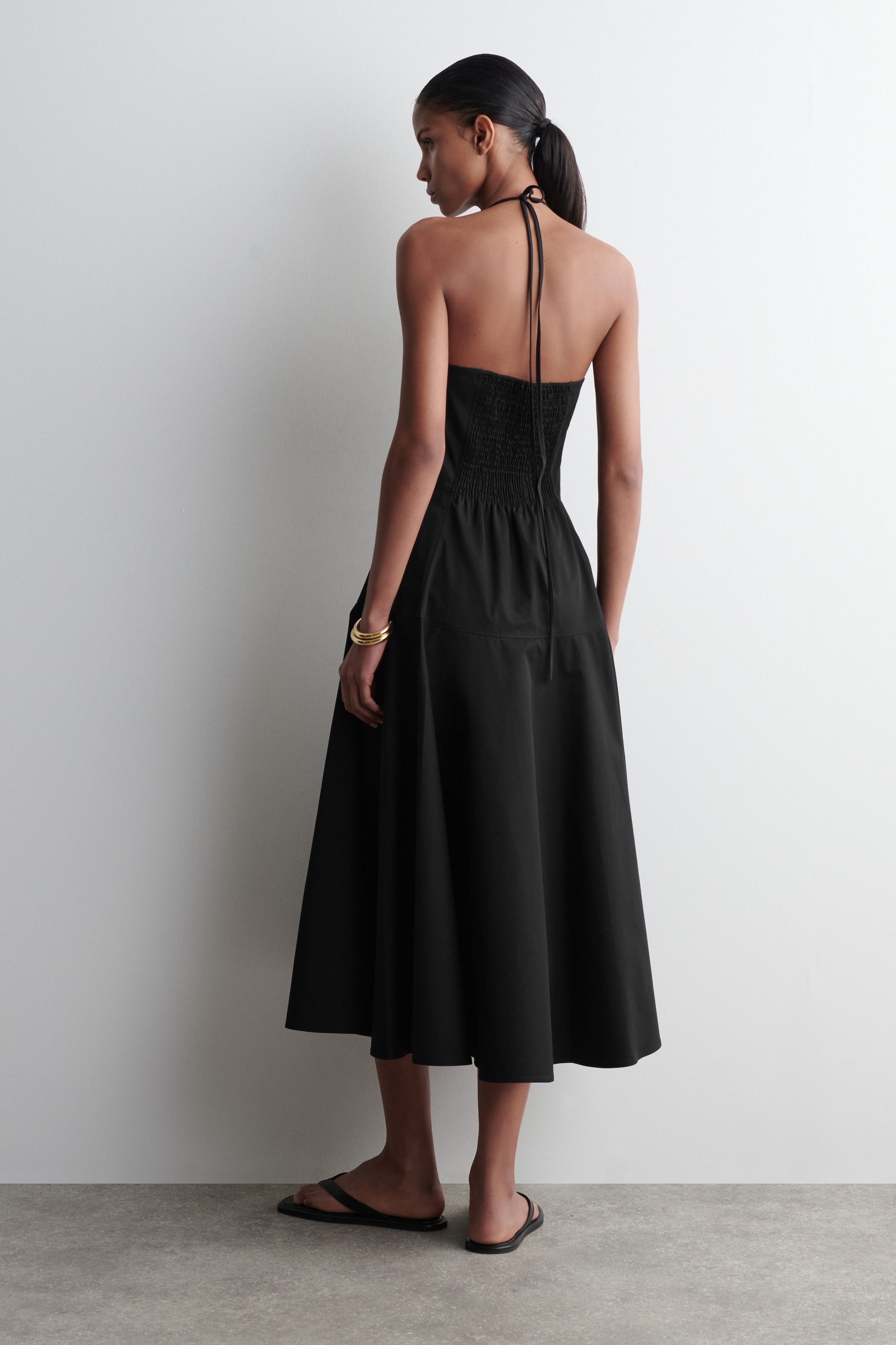 PIMA COTTON HALTERNECK DRESS
