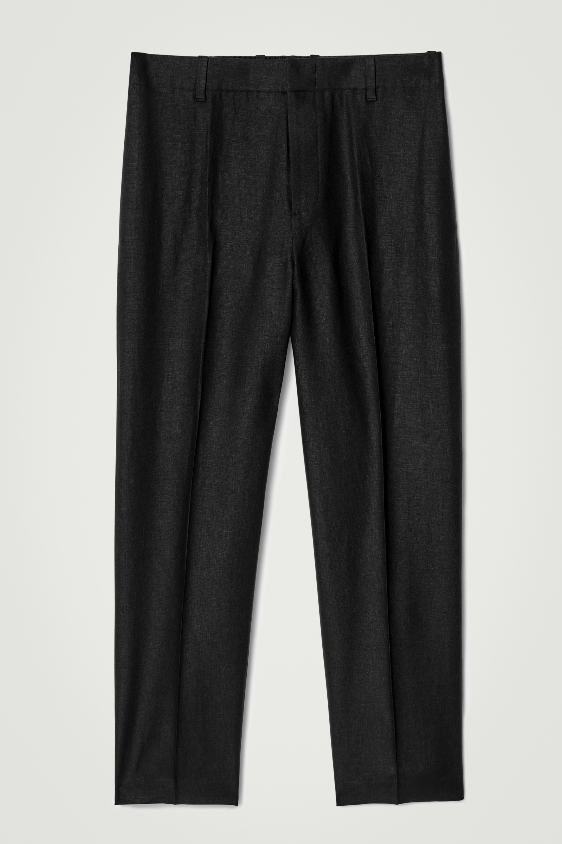 Grösseres Bild ansehen: LEINENHOSE MIT GERADEM BEIN UND ELASTISCHEM BUND - SCHWARZ - HERREN | H&M CH 5