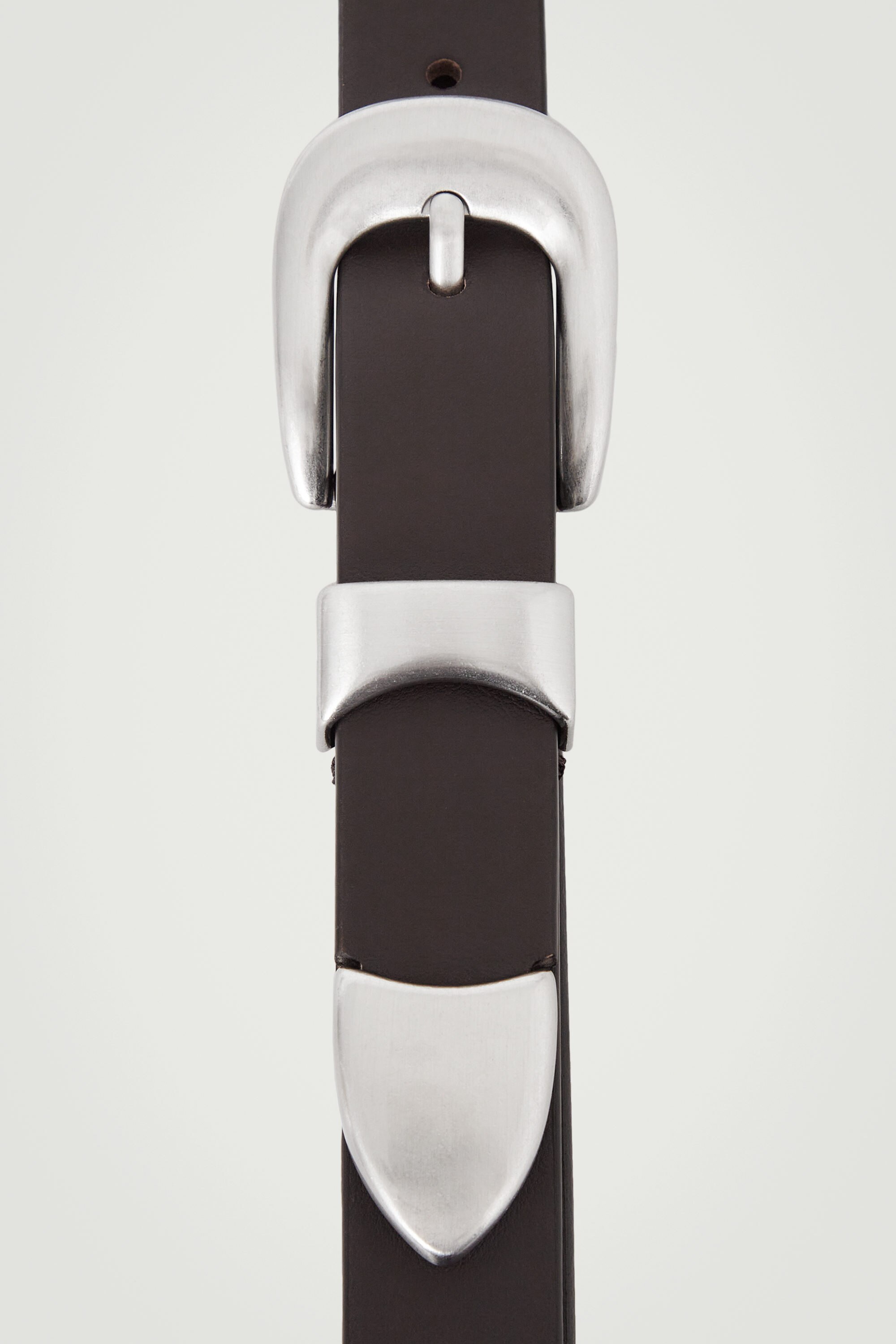 LEATHER WESTERN BELT - BROWN | COS