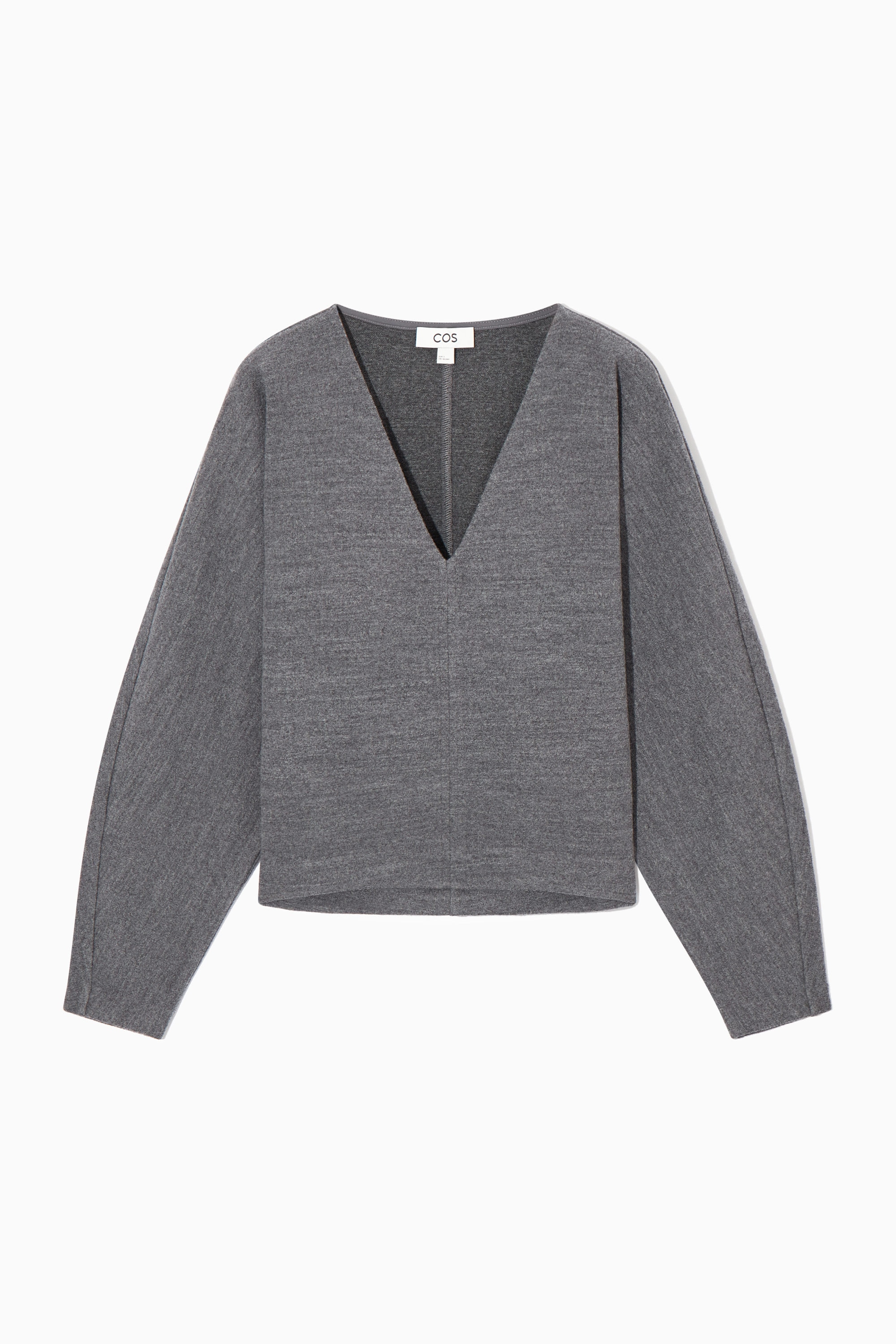 nha518です！美品✨COS V-NECK WOOL CAPEウール COS Women's Navy Wool Blend V-Neck Cape Coat Pockets Size US