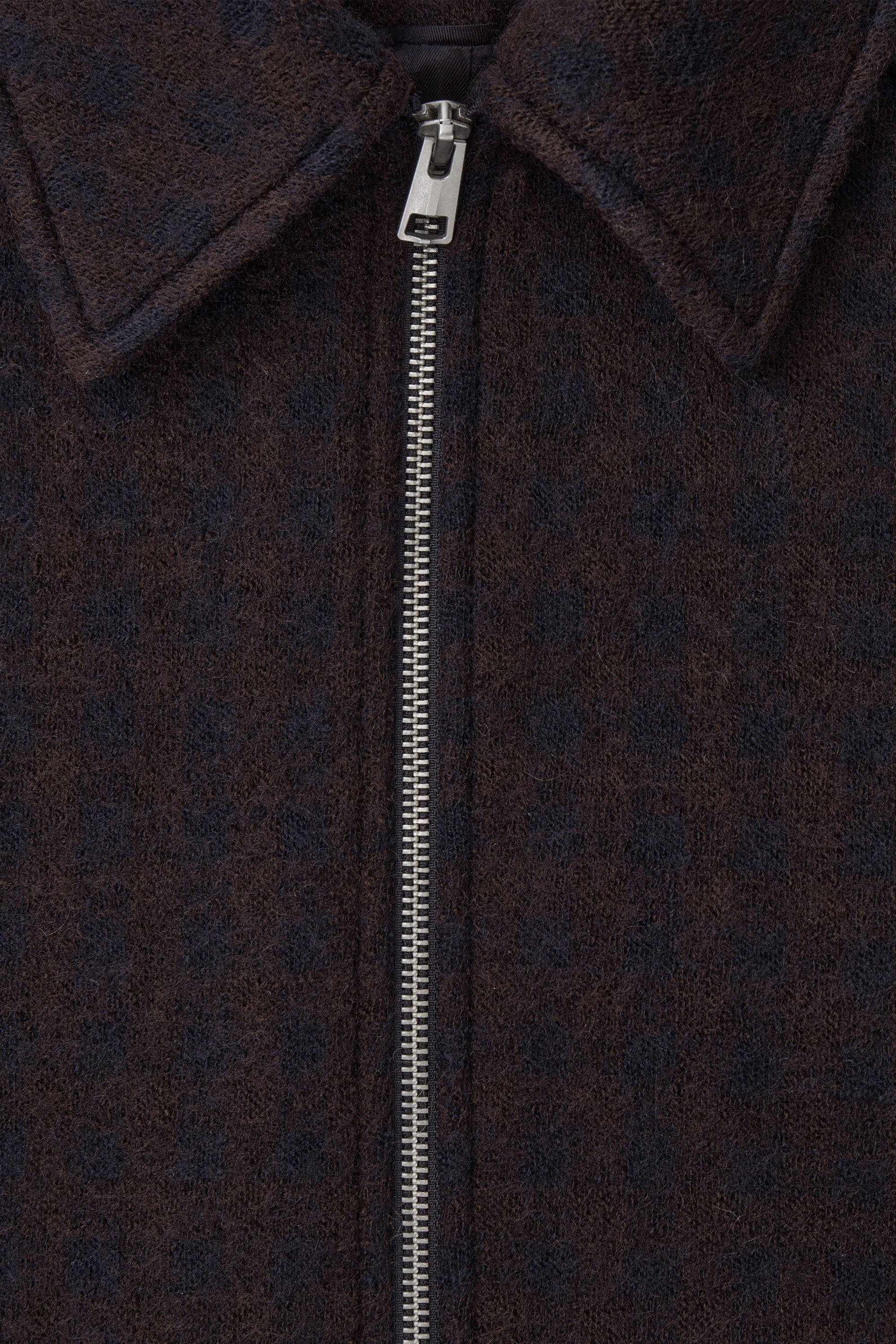 COS オーバーサイズ ボイルウールジャケット XS OVERSIZED BOILED-WOOL JACKET - NAVY / CHECKED | COS