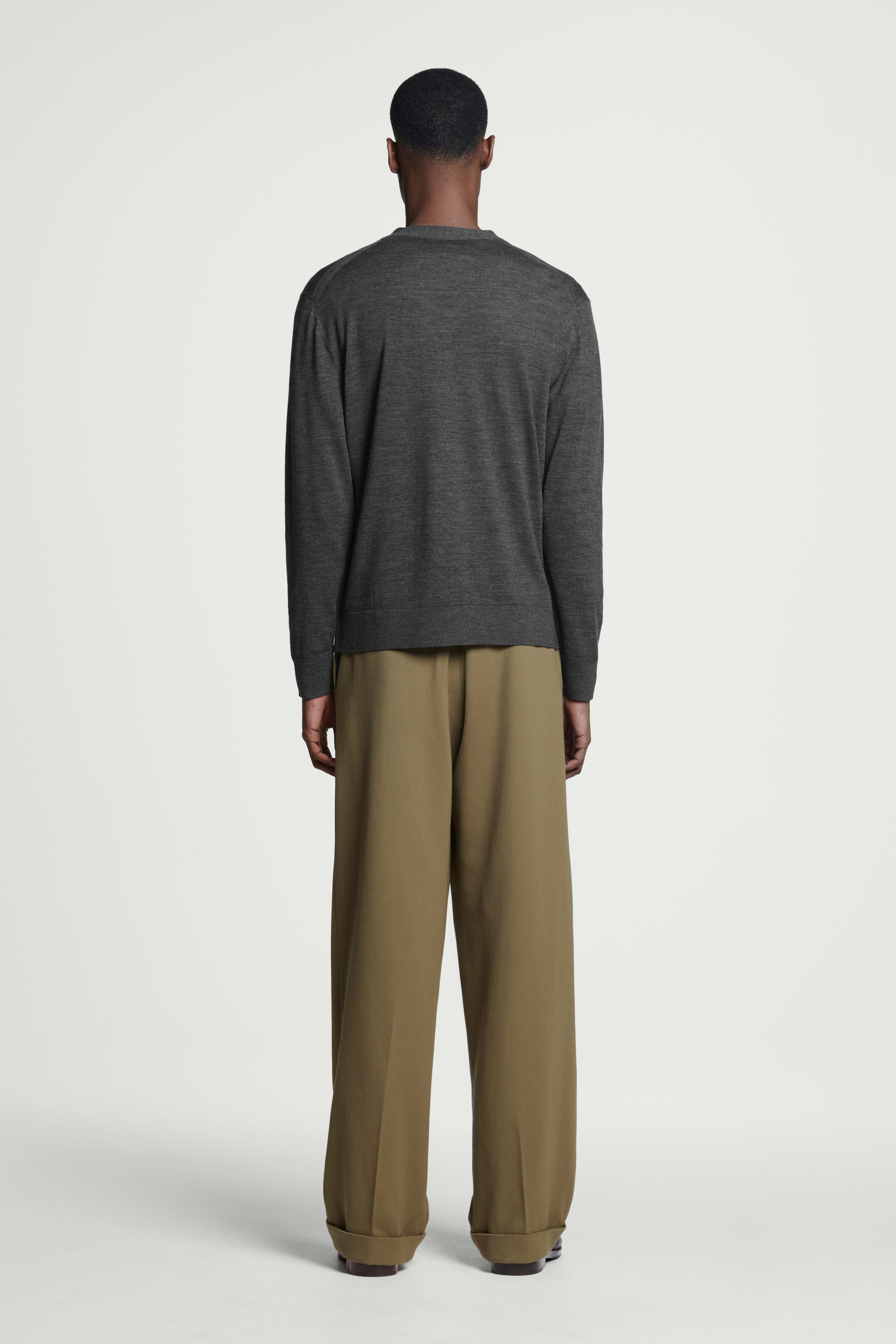 MERINO WOOL V-NECK CARDIGAN