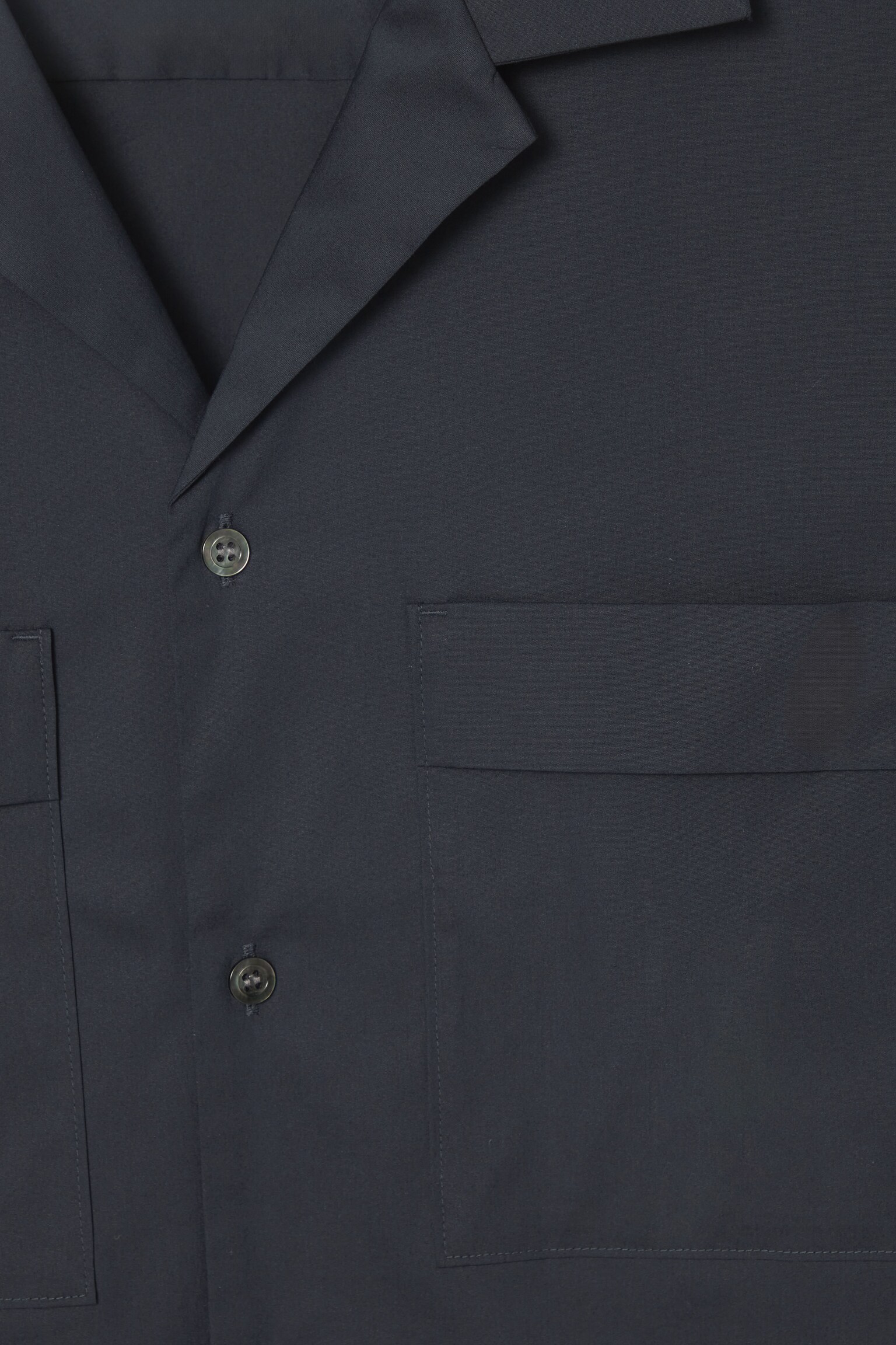 CHEMISE MANCHES COURTES REGULAR WORKWEAR EN COTON - BLEU MARINE/BLEU CIEL - 2