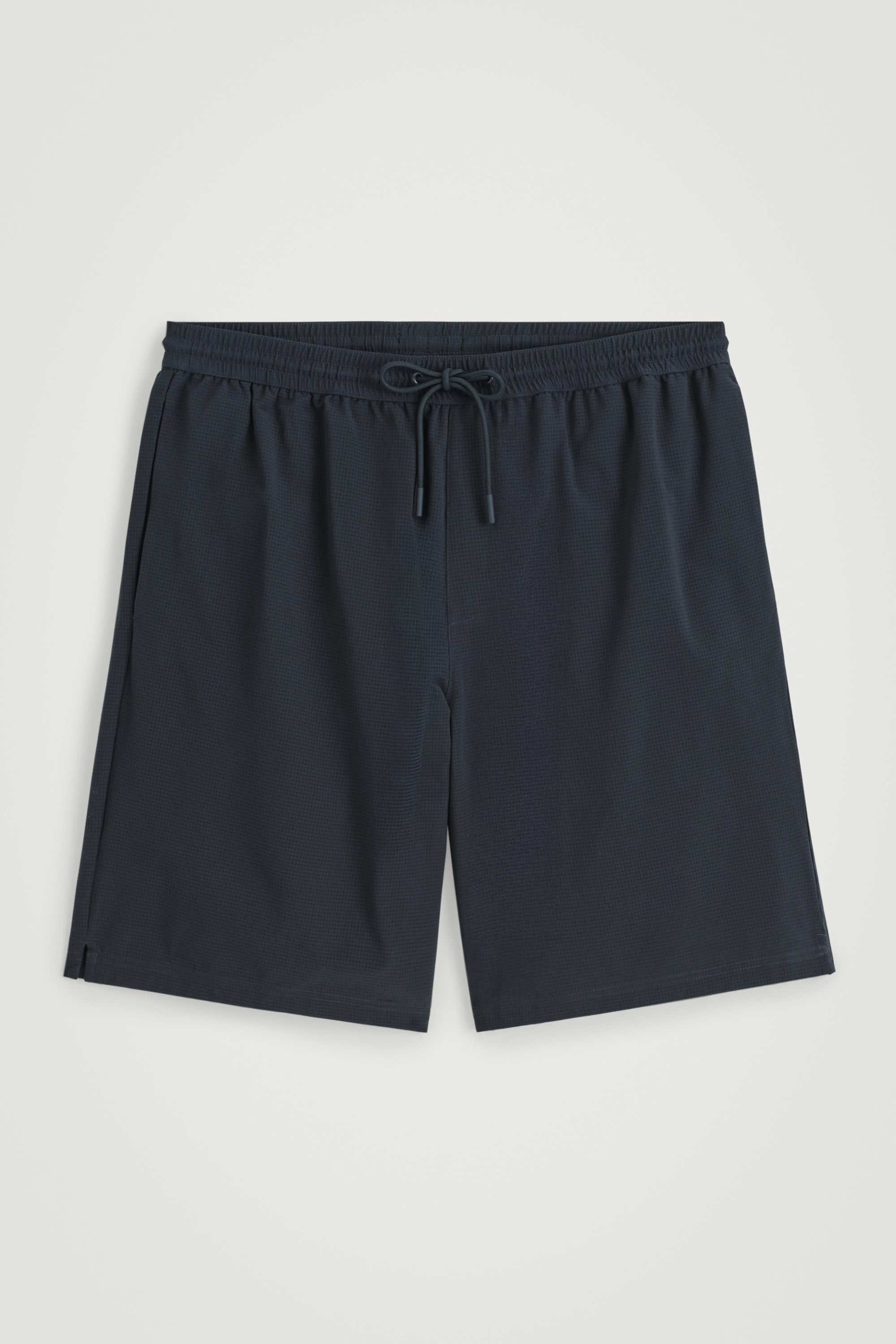 PERFORATED SWIM BOARD SHORTS - NAVY