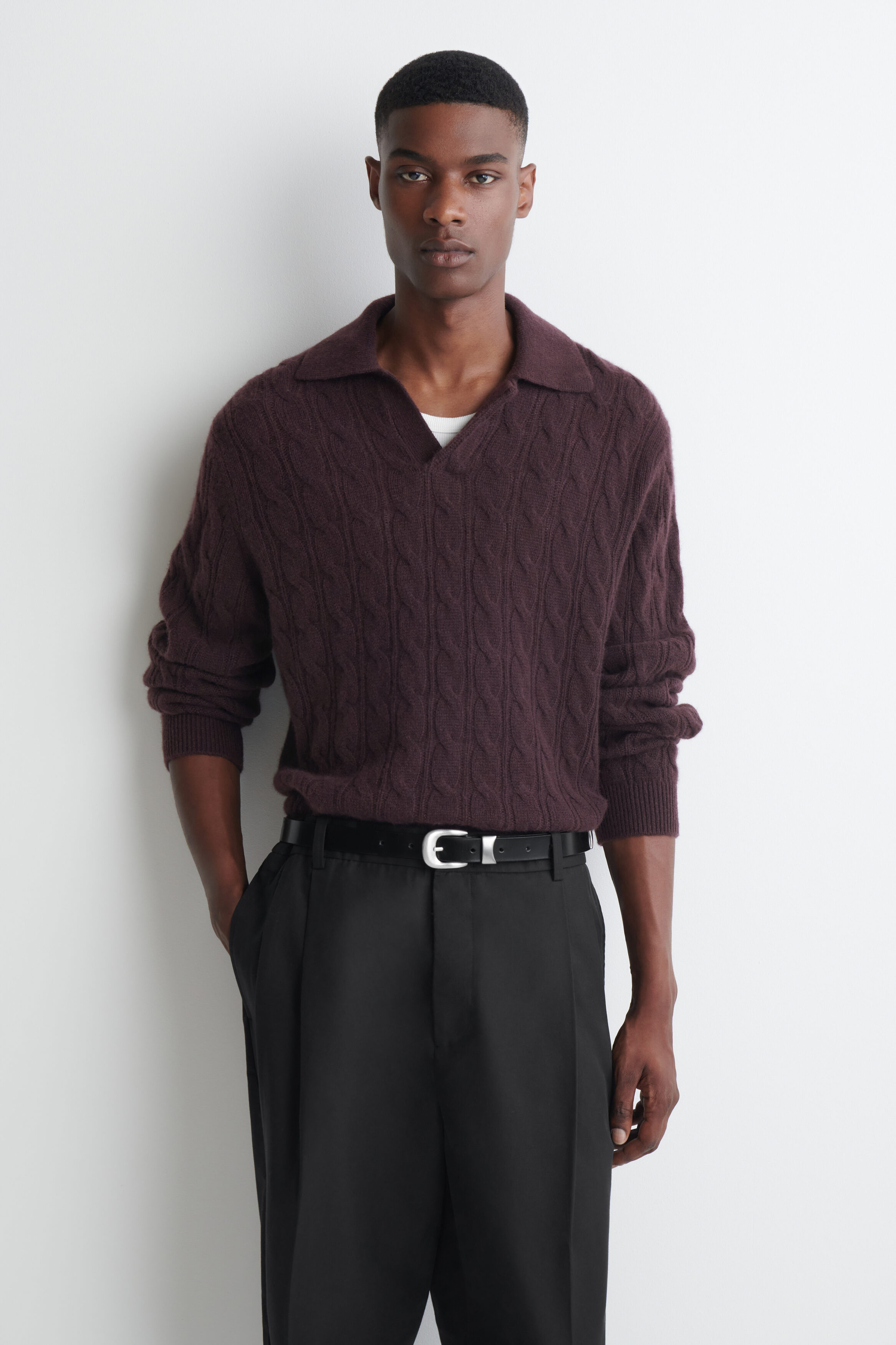 Men's open collar knitwear | COS DK