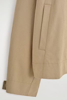 ROUNDED SHORT TRENCH COAT — BEIGE 7