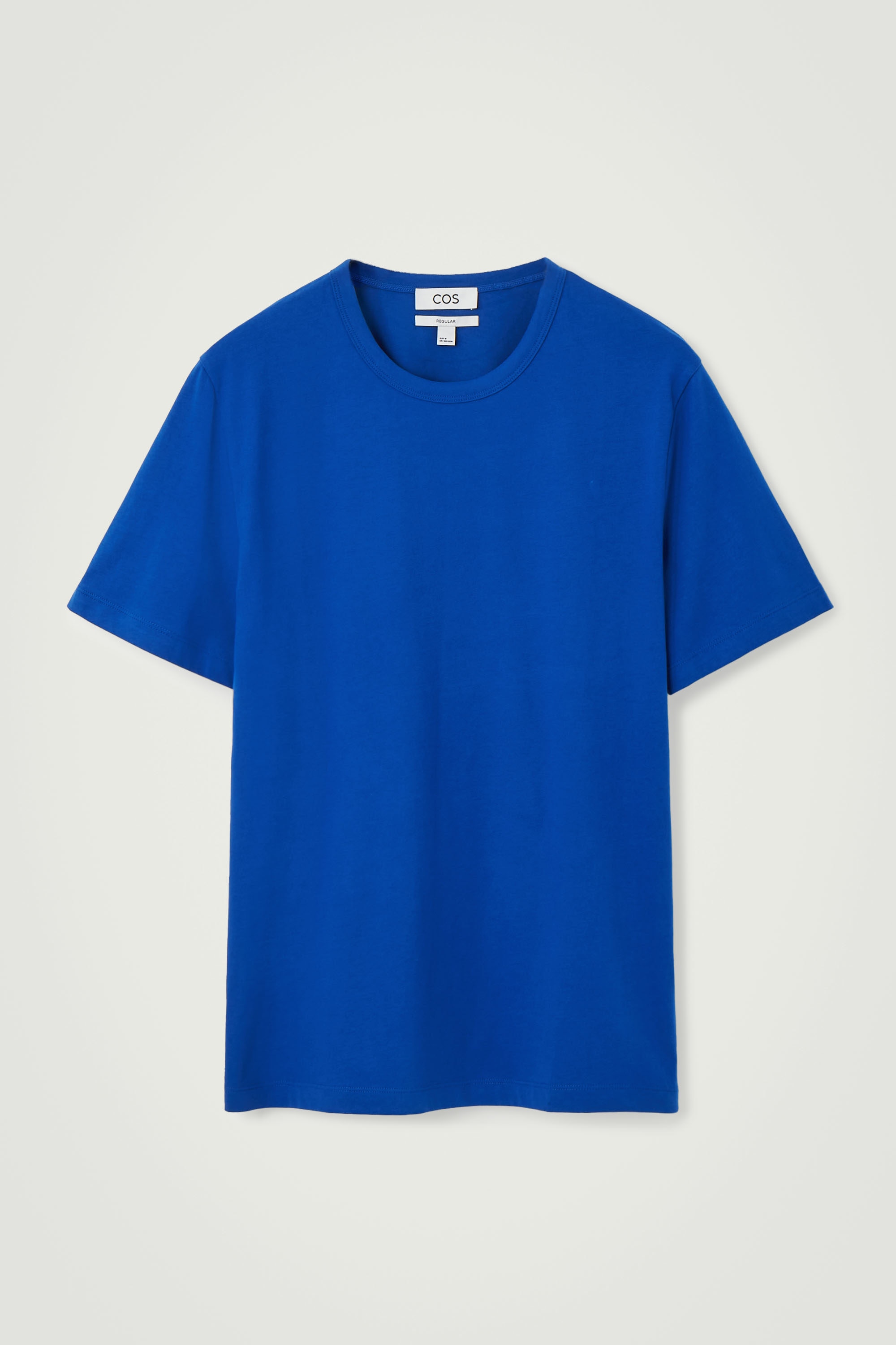 REGULAR BRUSHED-COTTON SHIRT - COBALT BLUE | COS
