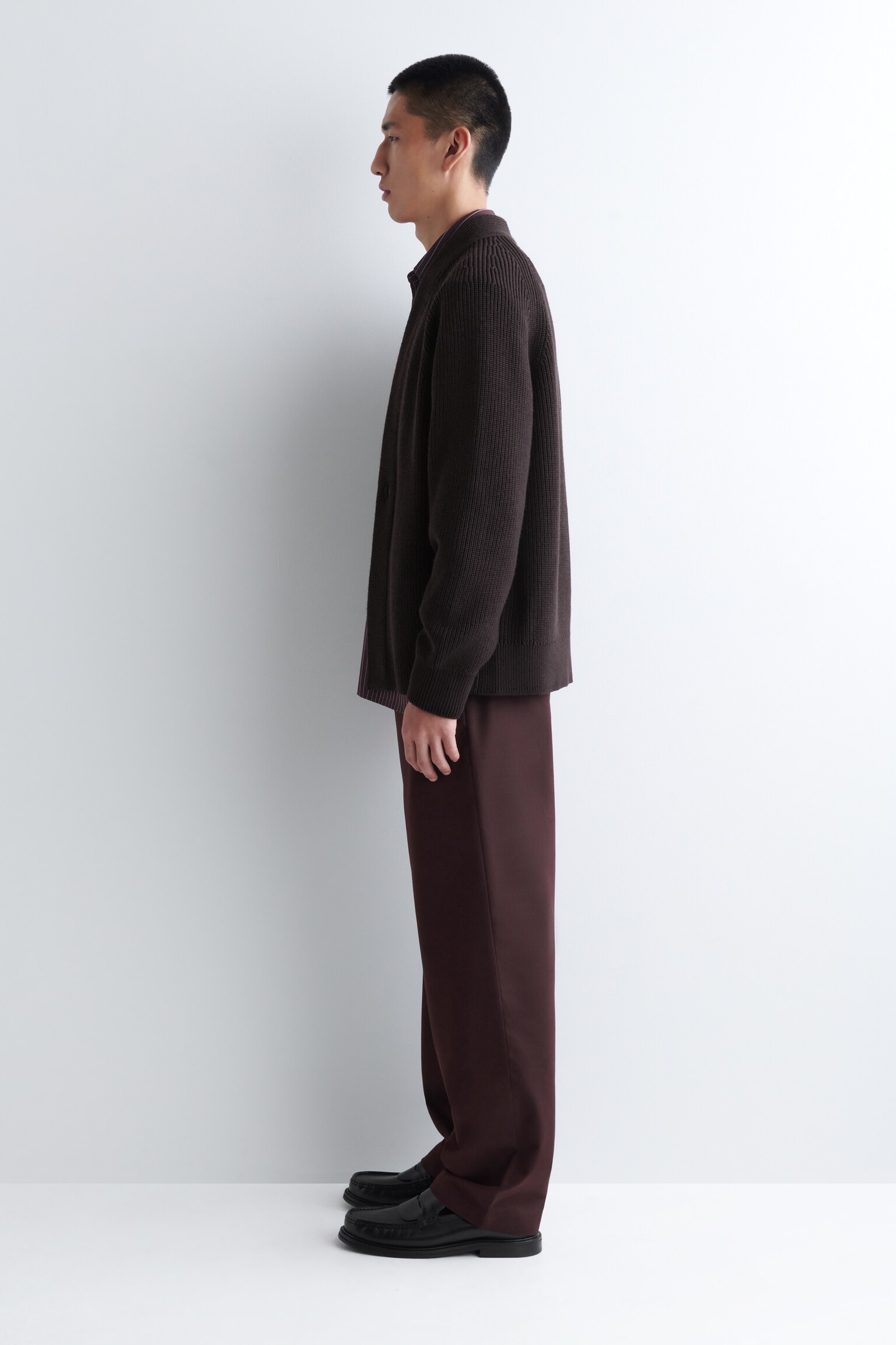 PANTALON CHINO DROIT EN COTON - BORDEAUX/BEIGE/BLEU MARINE/NOIR - 3