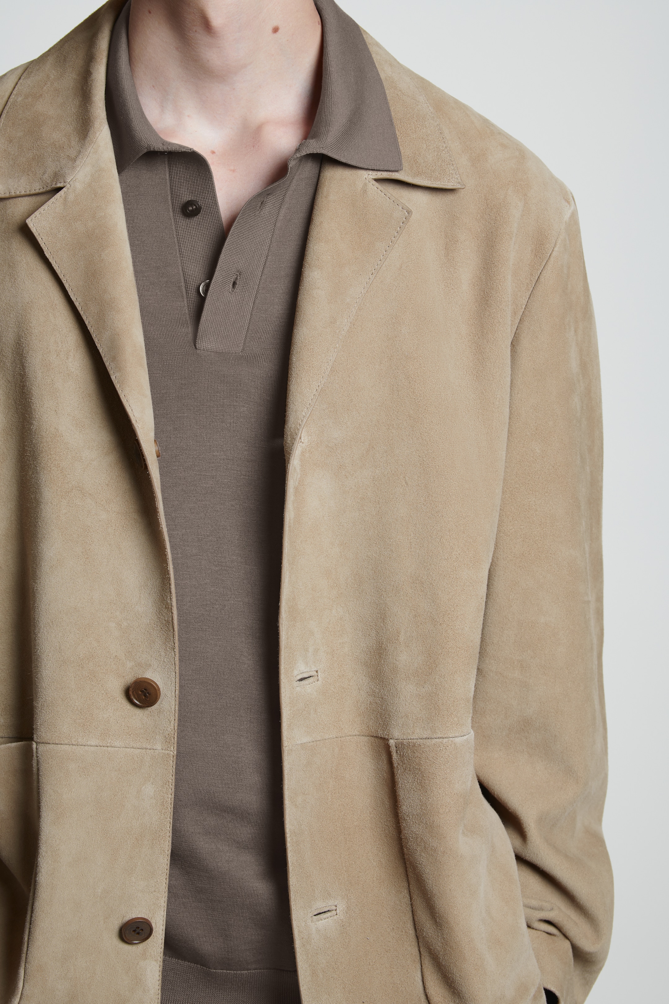 Grotere afbeelding bekijken: SLIM GEBREIDE ZIJDE POLOSHIRT - DONKERE MOL - HEREN | H&M BE 2