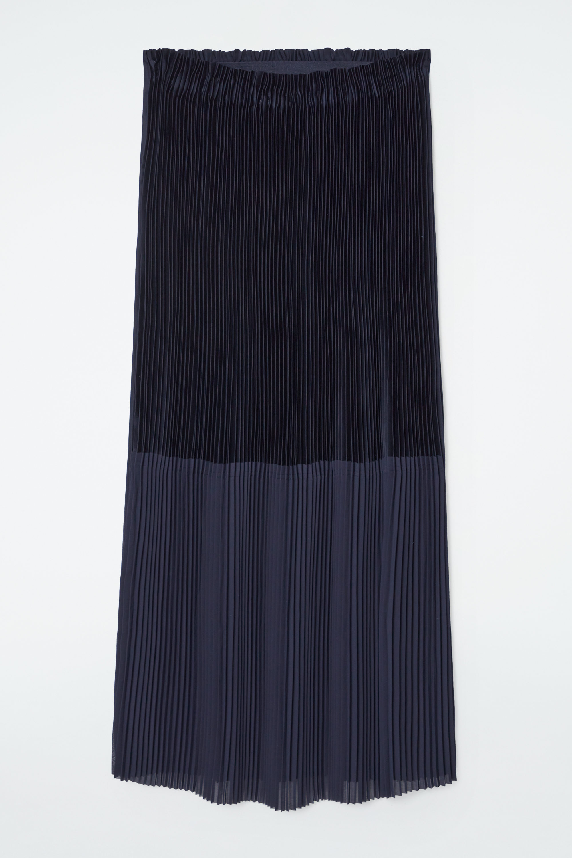 LACE-STITCHRIBBED-KNITMIDISKIRT - BLEU MARINE | COS