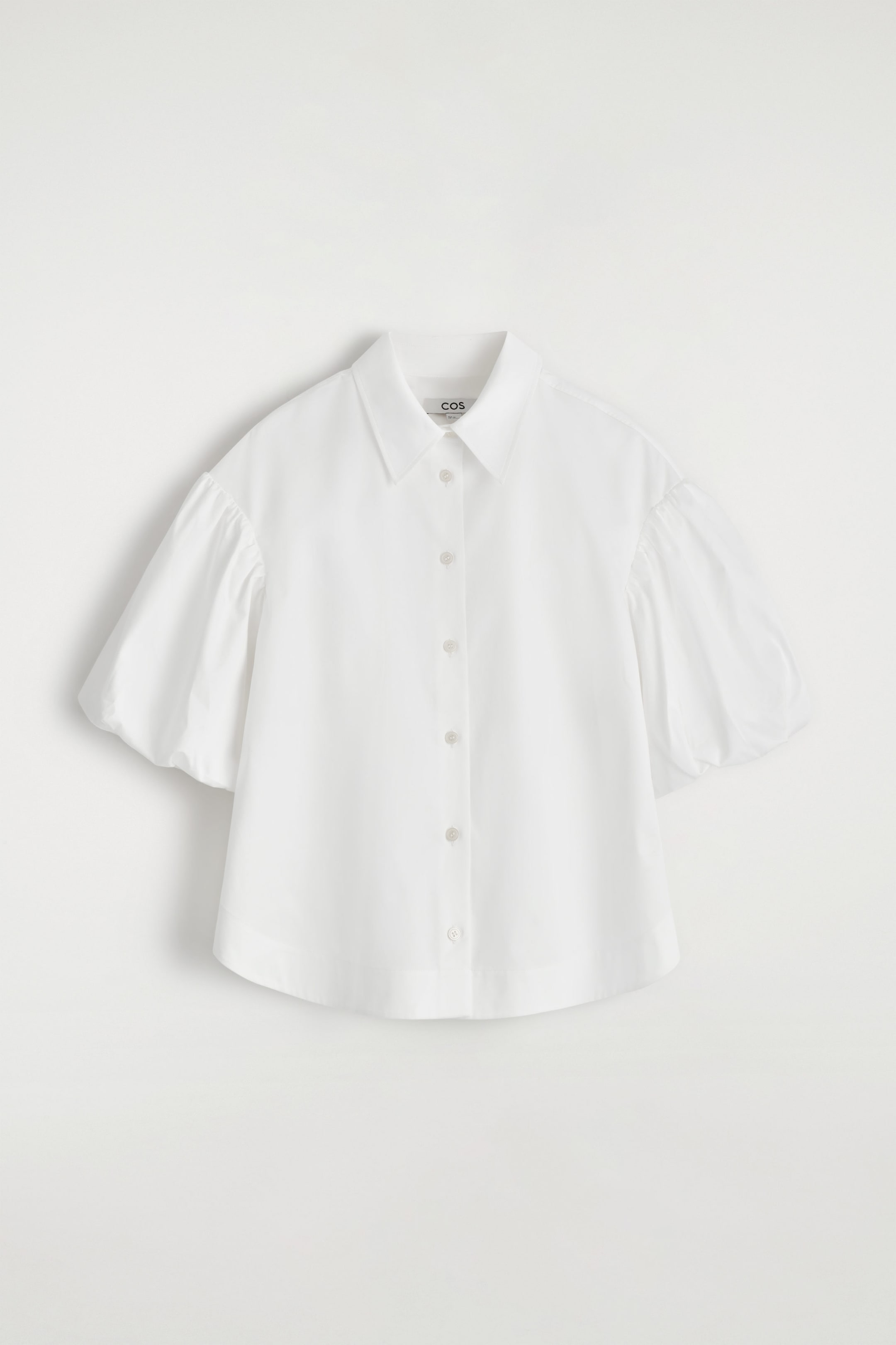PUFF-SLEEVE COTTON SHIRT
