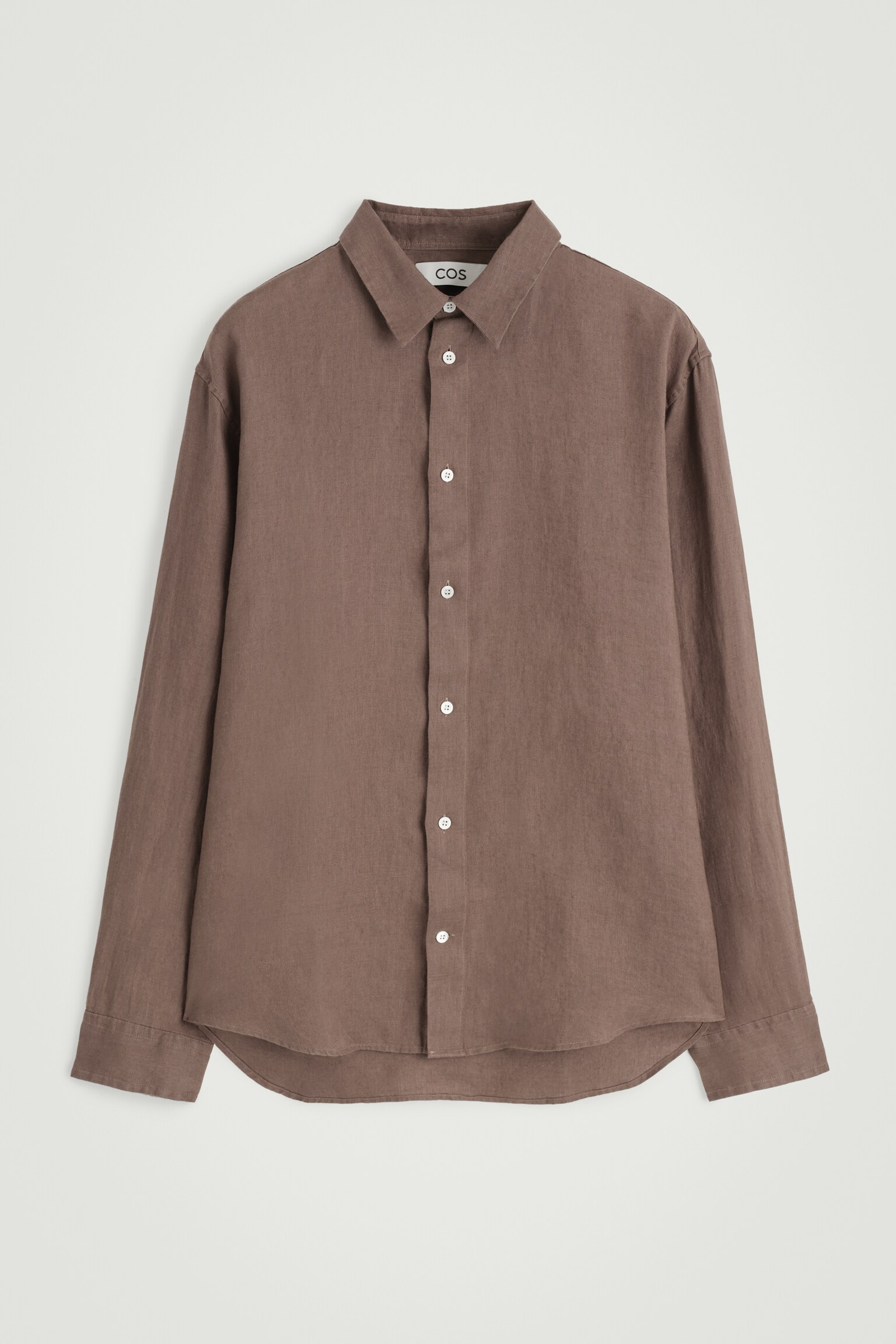 CHEMISE DÉCONTRACTÉE EN LIN - TAUPE/BLANC/BEIGE / RAYÉ/BLEU MARINE/ABRICOT / RAYURES - 2