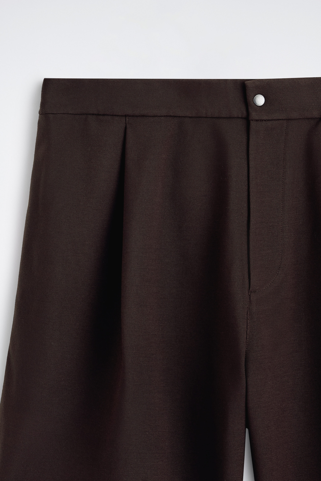 MILANO-JERSEY SHORTS — BROWN