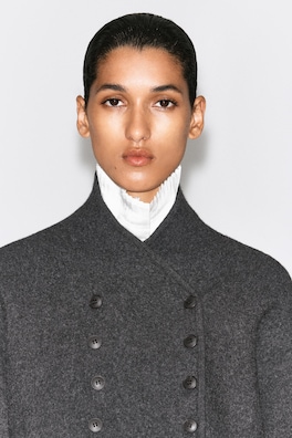 BOILED-WOOL UNIFORM JACKET — CHARCOAL 4